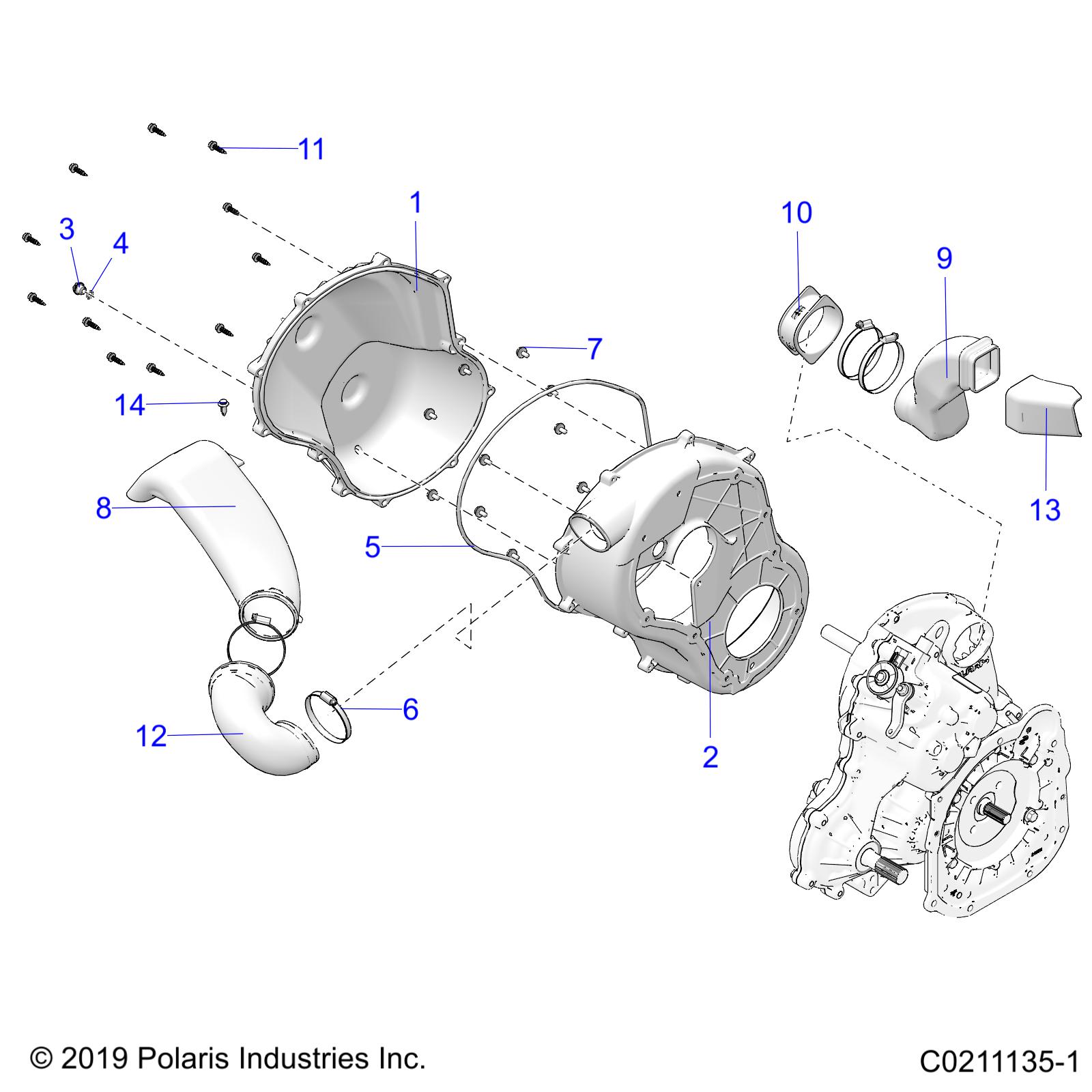 Foto diagrama Polaris que contem a peça 5453521