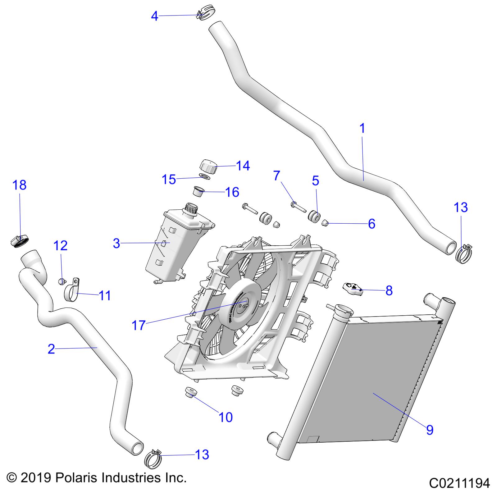 Foto diagrama Polaris que contem a peça 5810279