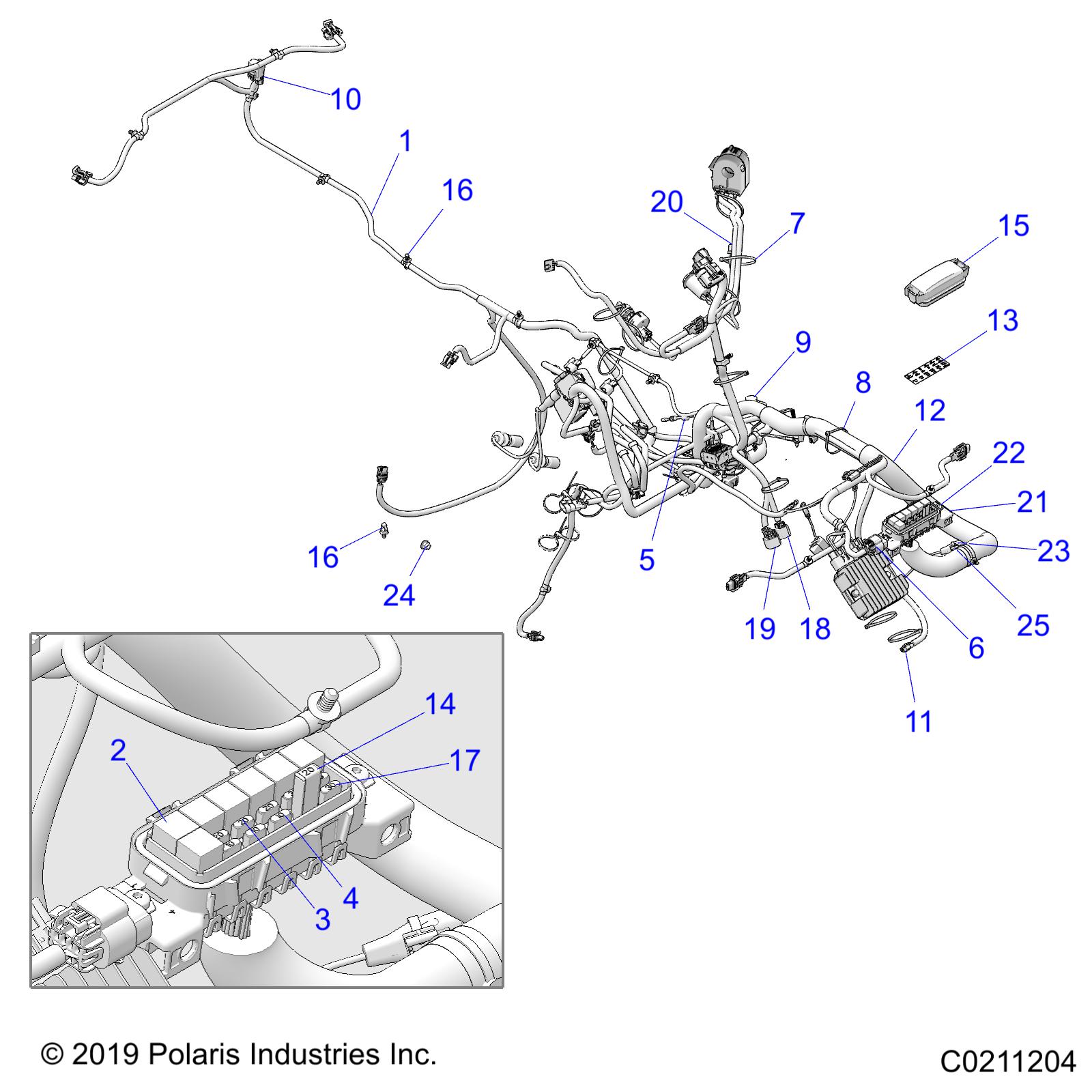 Part Number : 2415156 HARNESS-MAIN SPXP NON-ETC