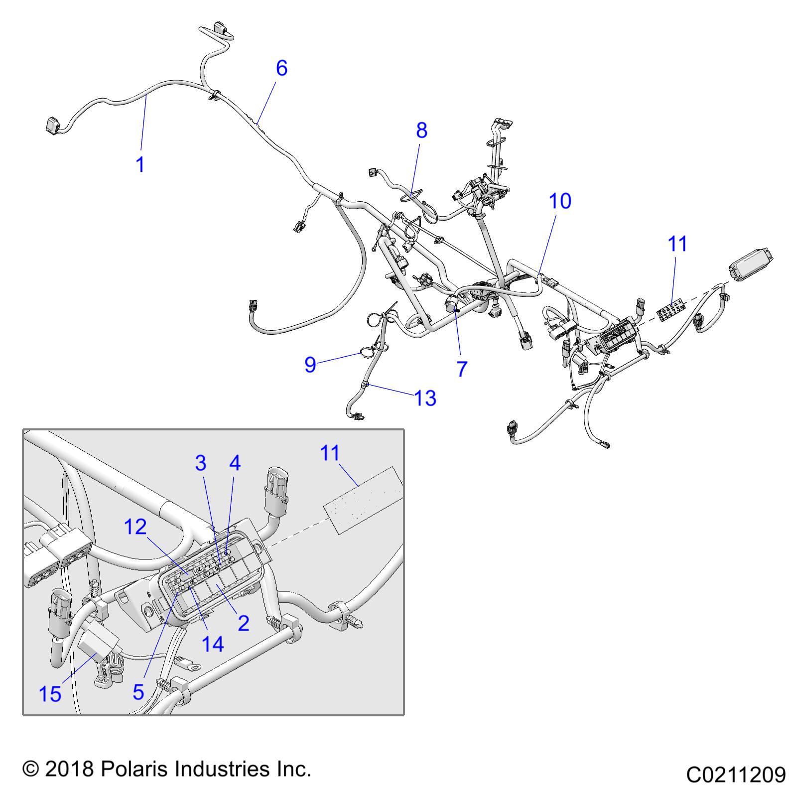 Part Number : 2415159 HARNESS-MAIN 850/1000 HL EPS