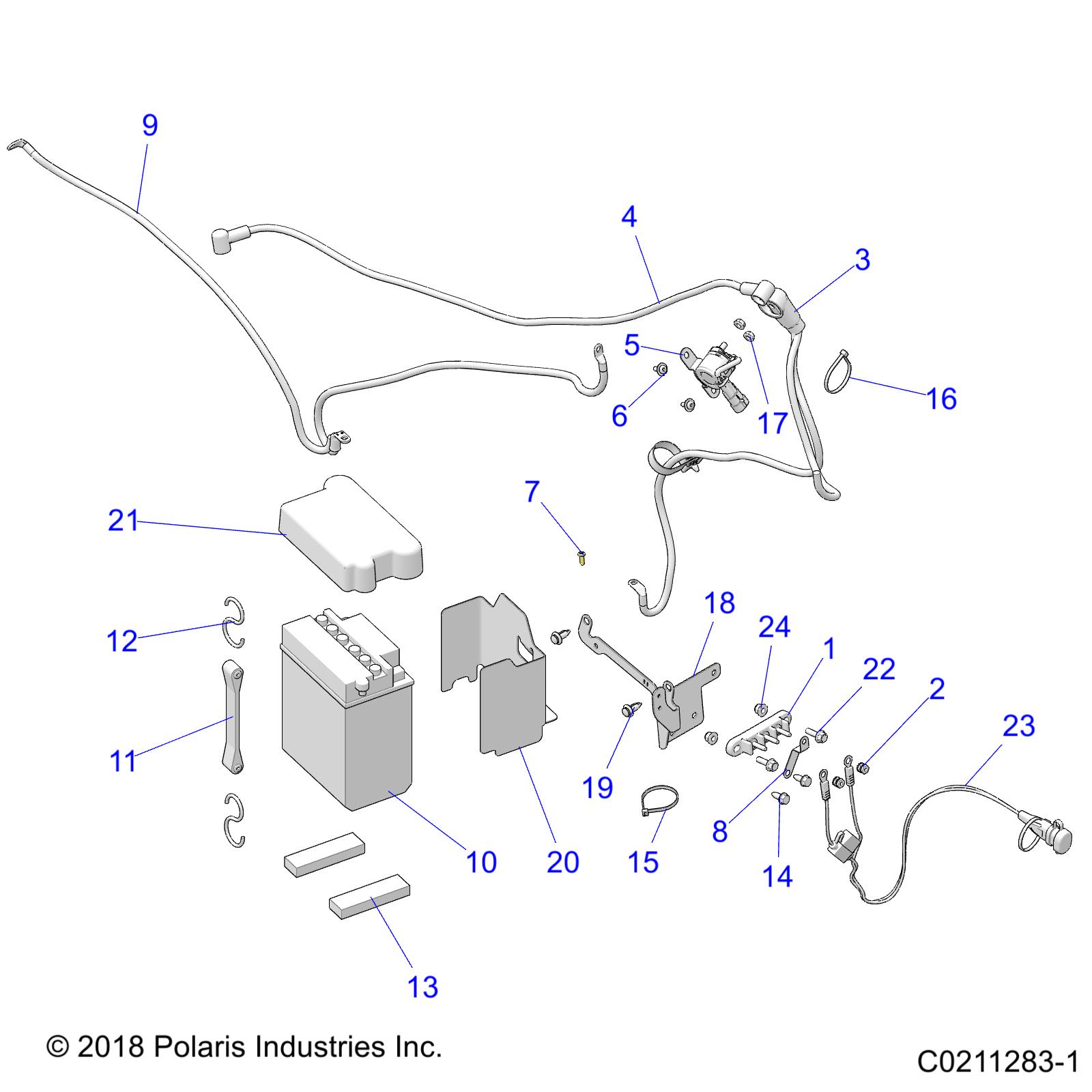 Foto diagrama Polaris que contem a peça 7547270