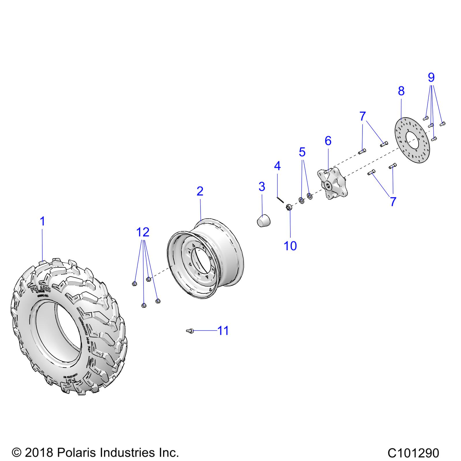 Foto diagrama Polaris que contem a peça 5413427