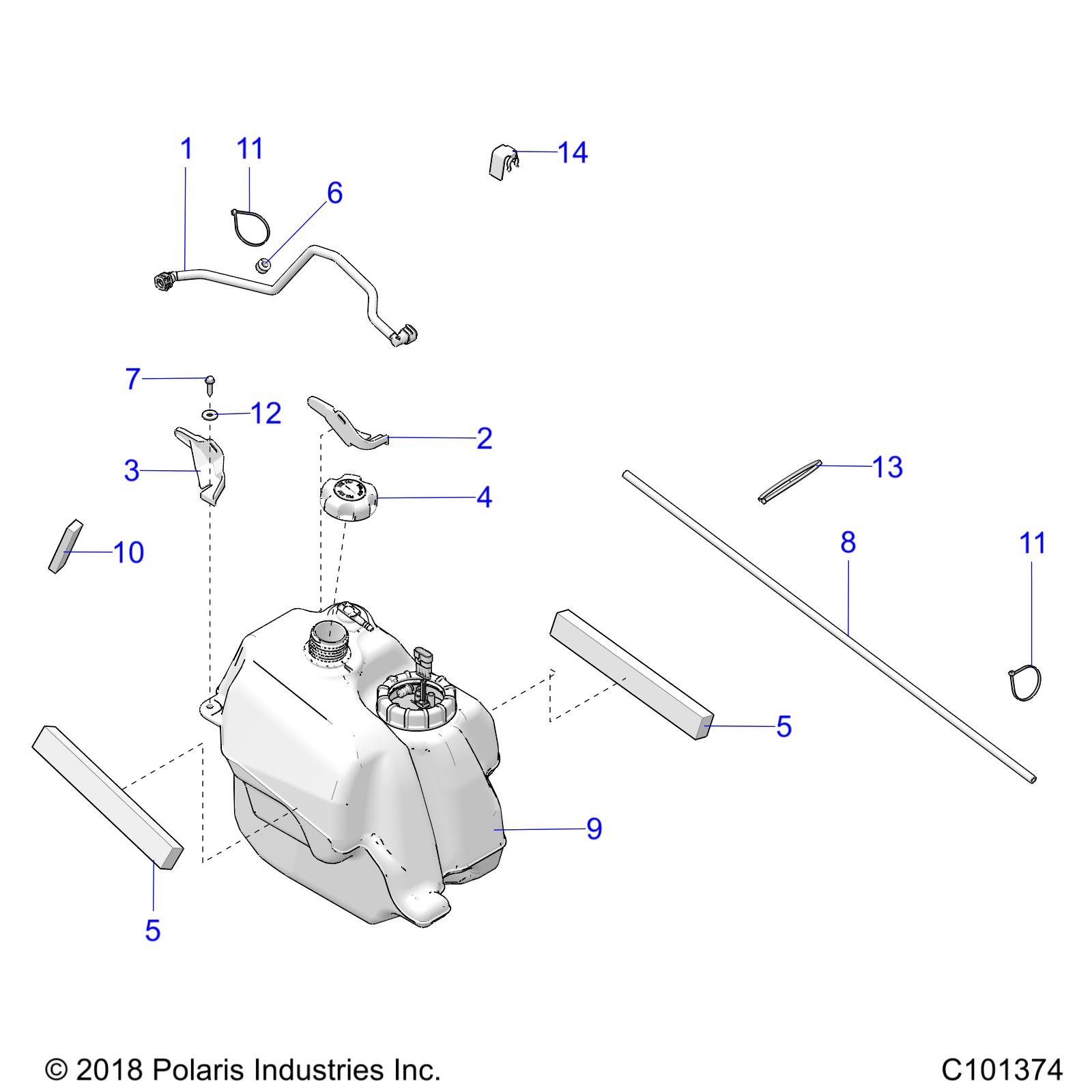 Foto diagrama Polaris que contem a peça 2521741