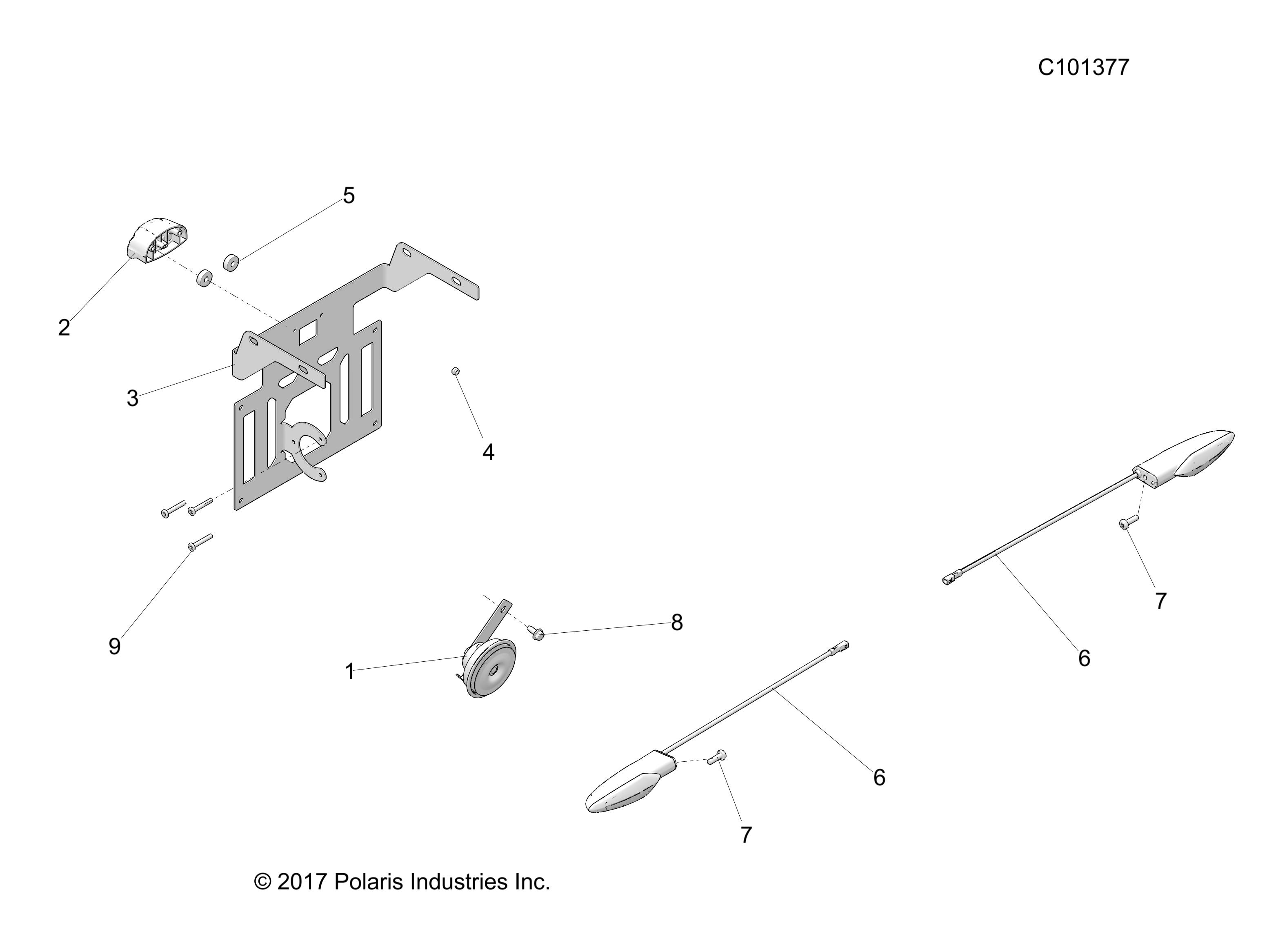 Foto diagrama Polaris que contem a peça 5266379-458