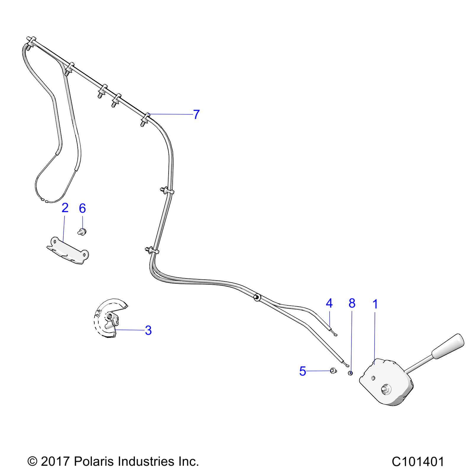 Part Number : 7082369 CABLE-SHIFT F/N/R PULL MZ