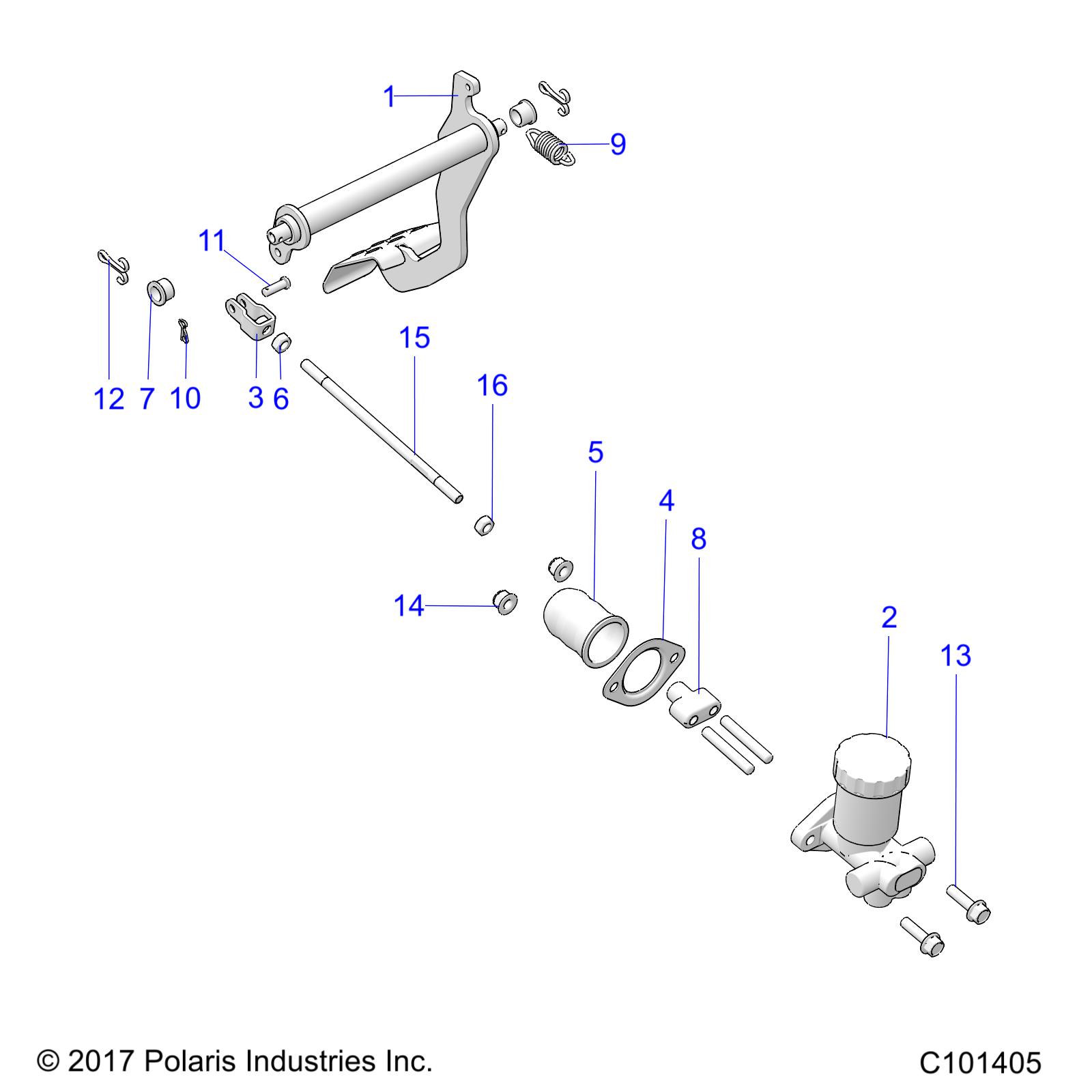 Foto diagrama Polaris que contem a peça 7661402