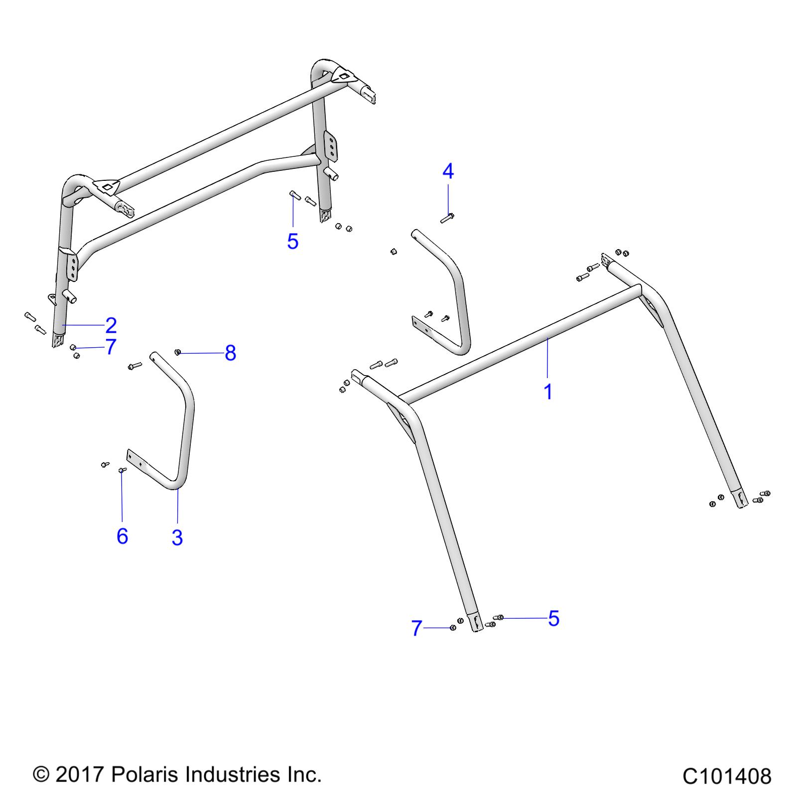 Foto diagrama Polaris que contem a peça 7542451