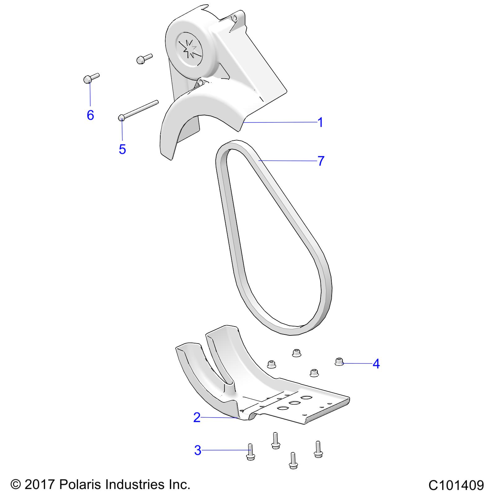 Foto diagrama Polaris que contem a peça 7519153