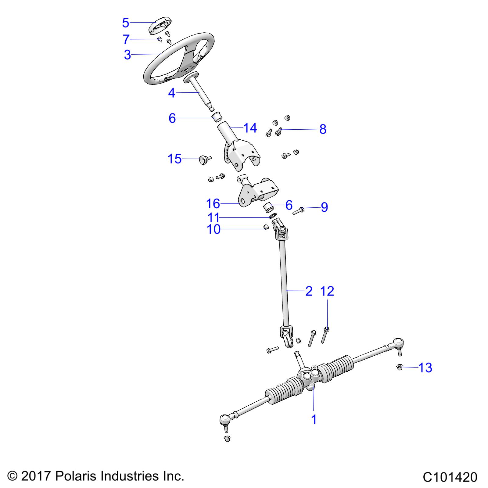 Foto diagrama Polaris que contem a peça 7518514