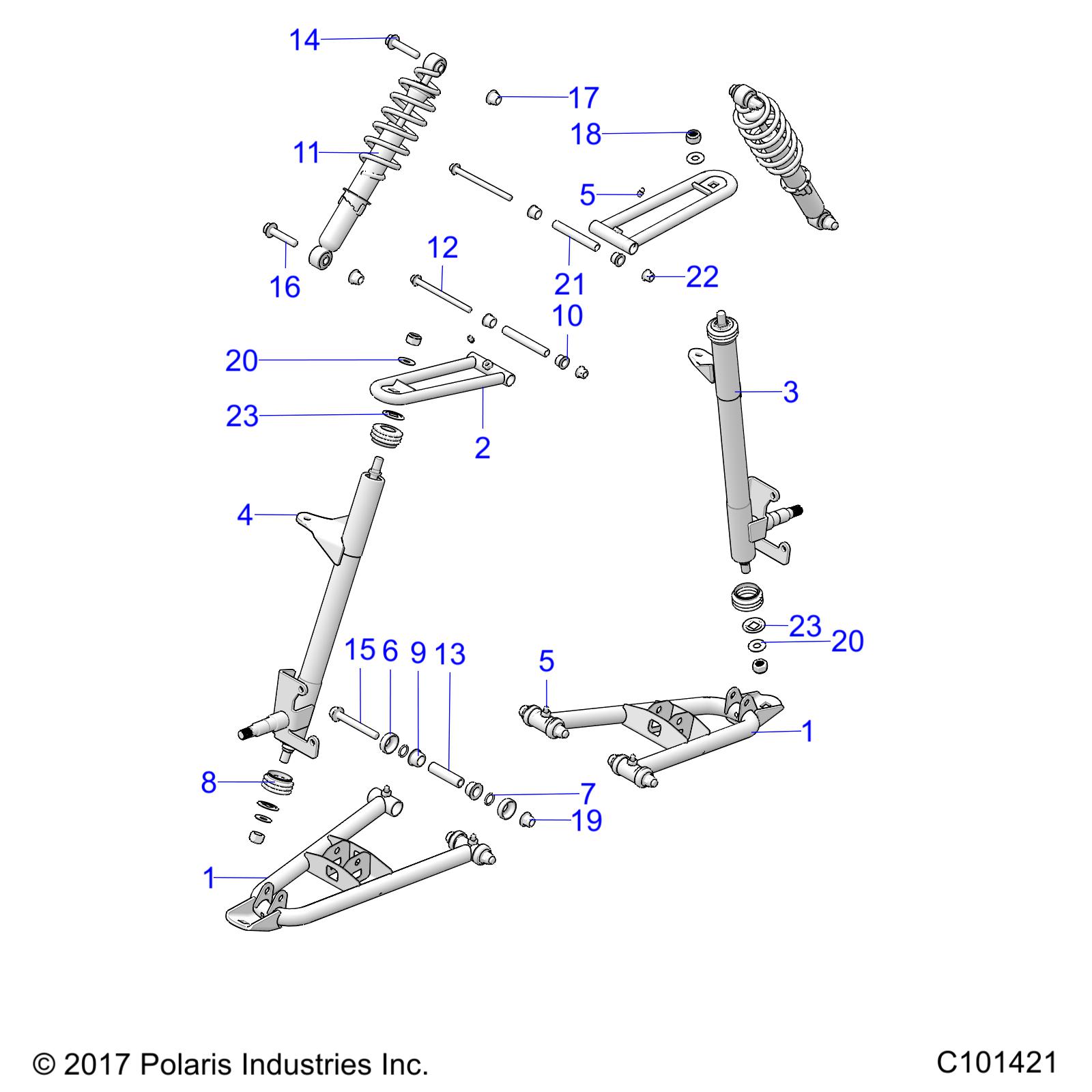 Foto diagrama Polaris que contem a peça 7517409
