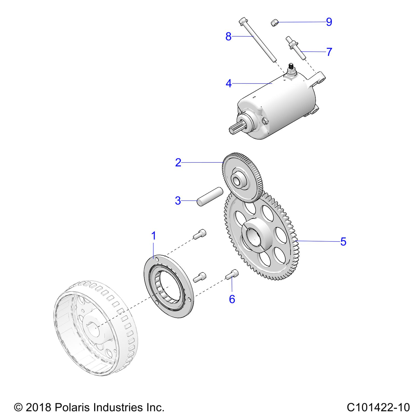 Part Number : 4013015 1 CYLINDER STARTER