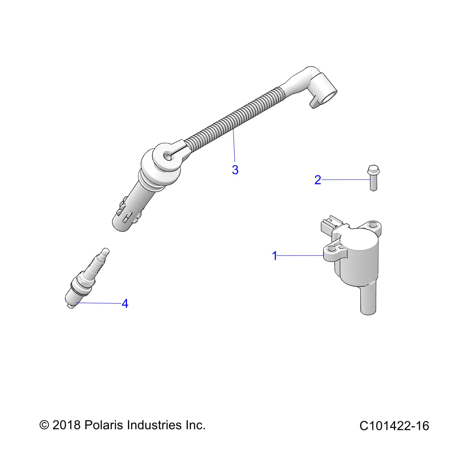 Part Number : 4019338 WIRE-SPARKPLUG PTO