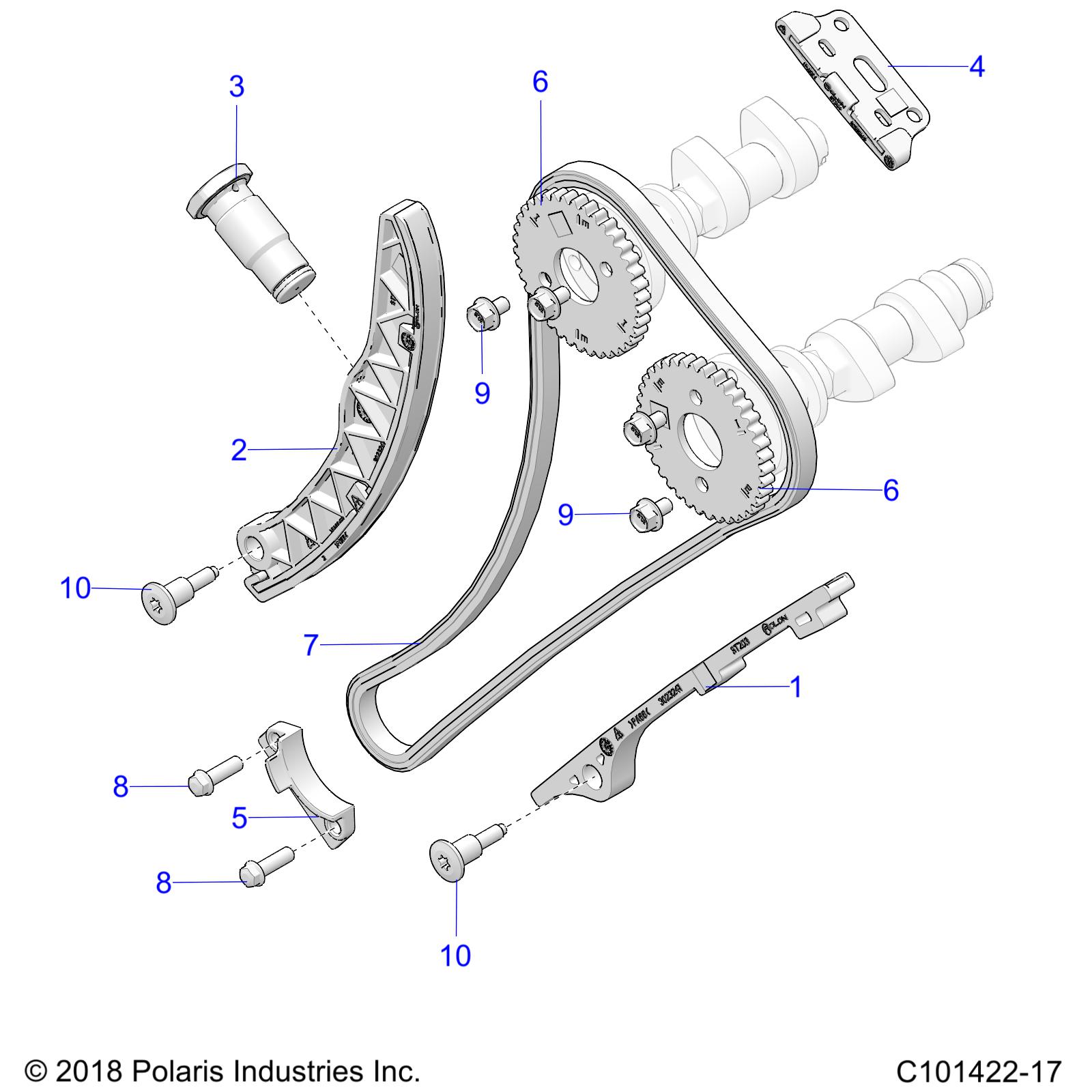 Foto diagrama Polaris que contem a peça 3024019