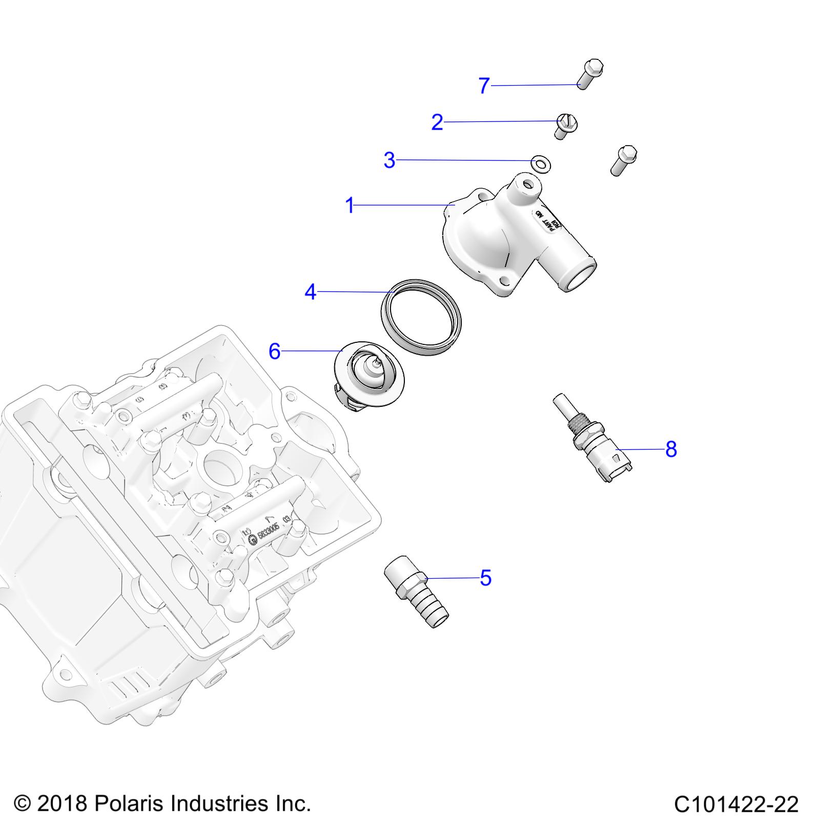 Foto diagrama Polaris que contem a peça 7519275