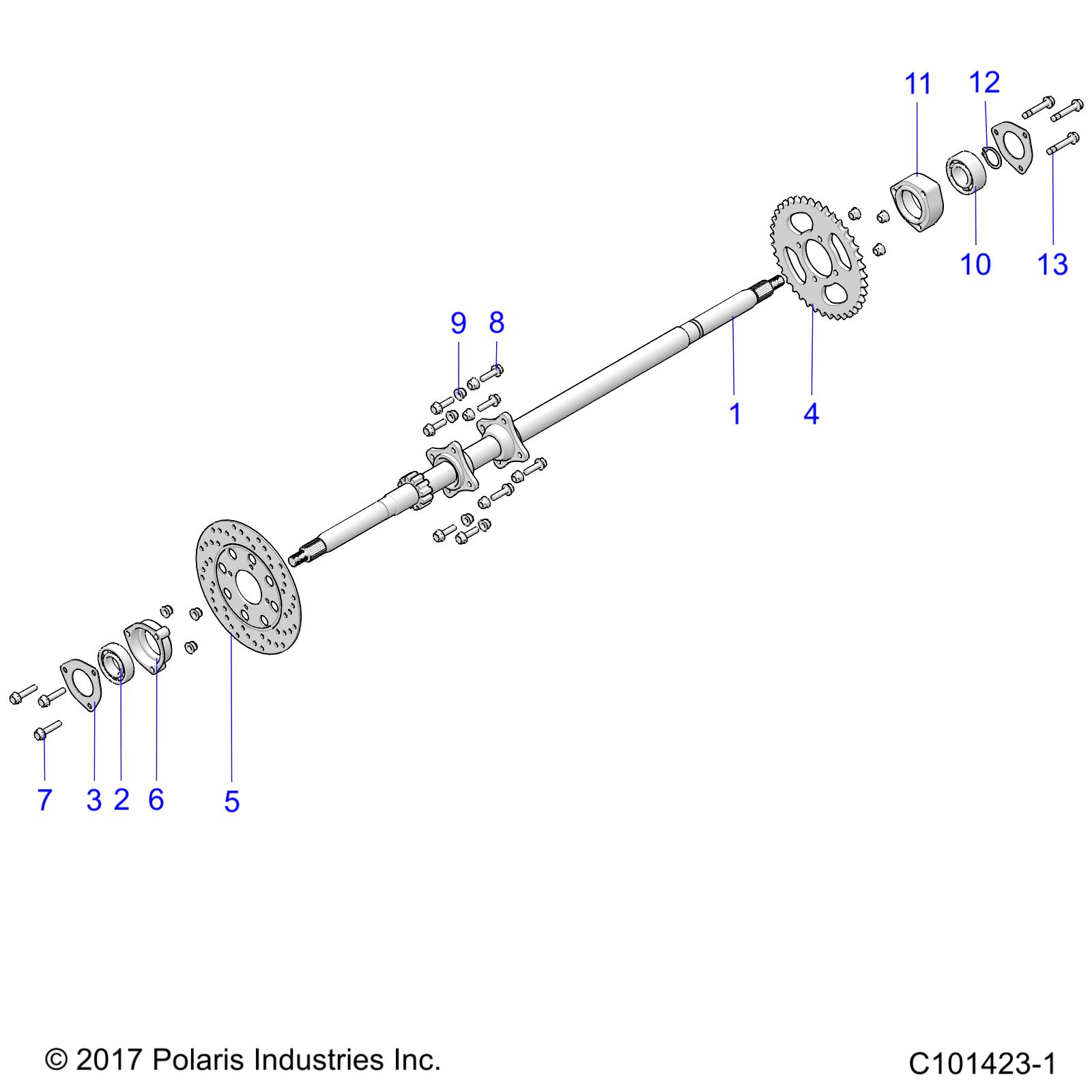 Foto diagrama Polaris que contem a peça 7518954