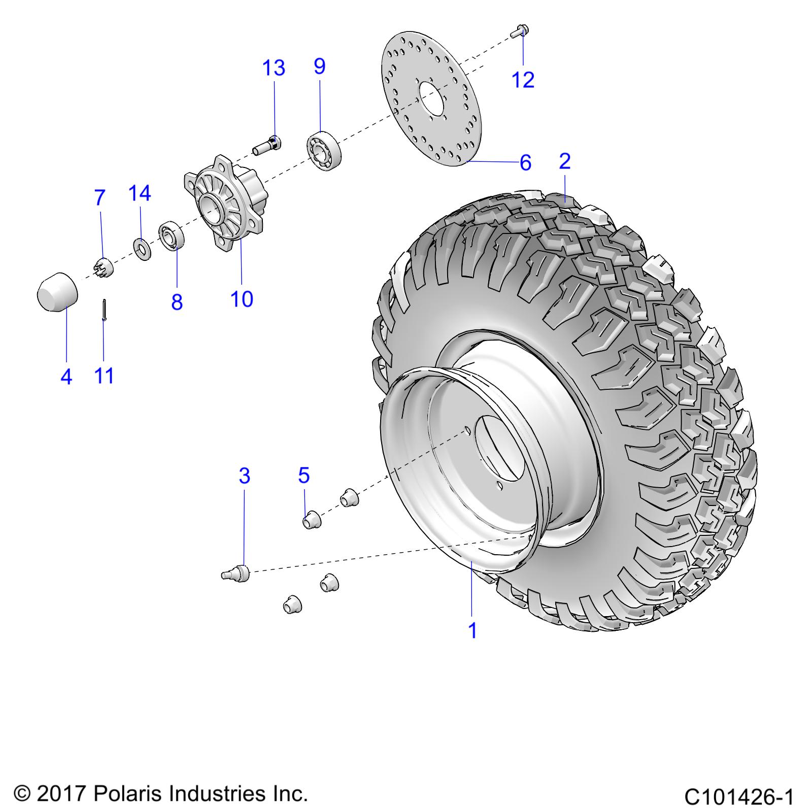 Part Number : 5416079 TIRE  22 X 7 -10