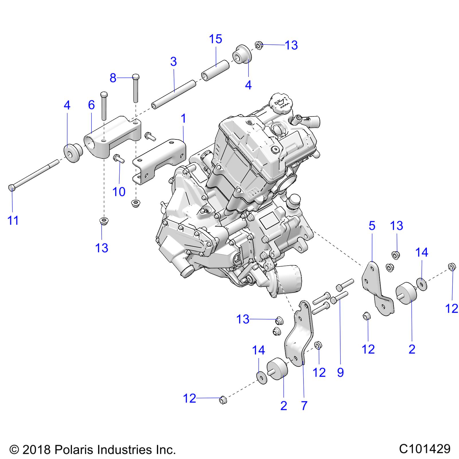 Part Number : 5259038 ENGINE BRACKET MOUNT  FRONT  L