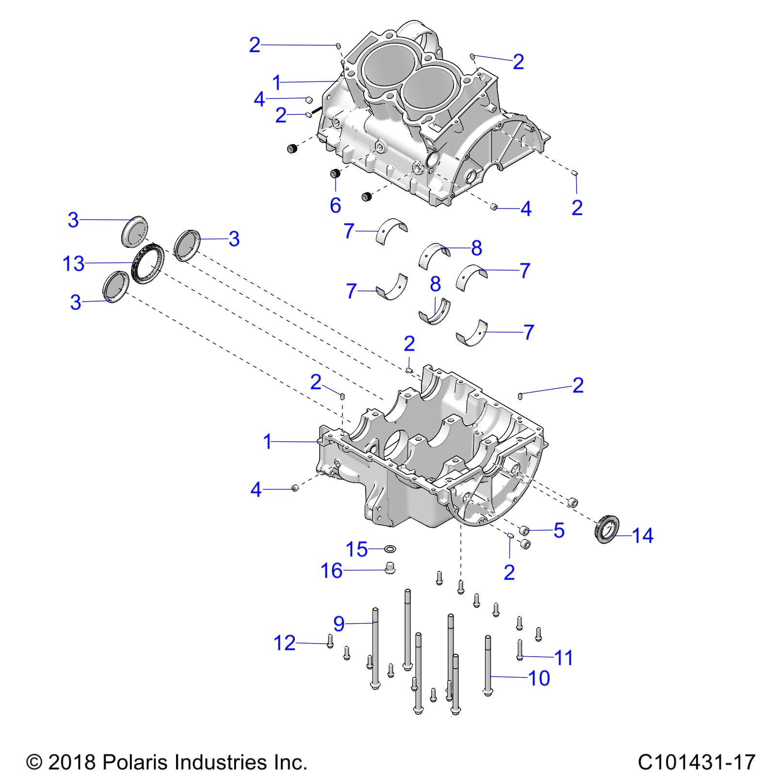 Part Number : 2205144 CRANKCASE 1204793