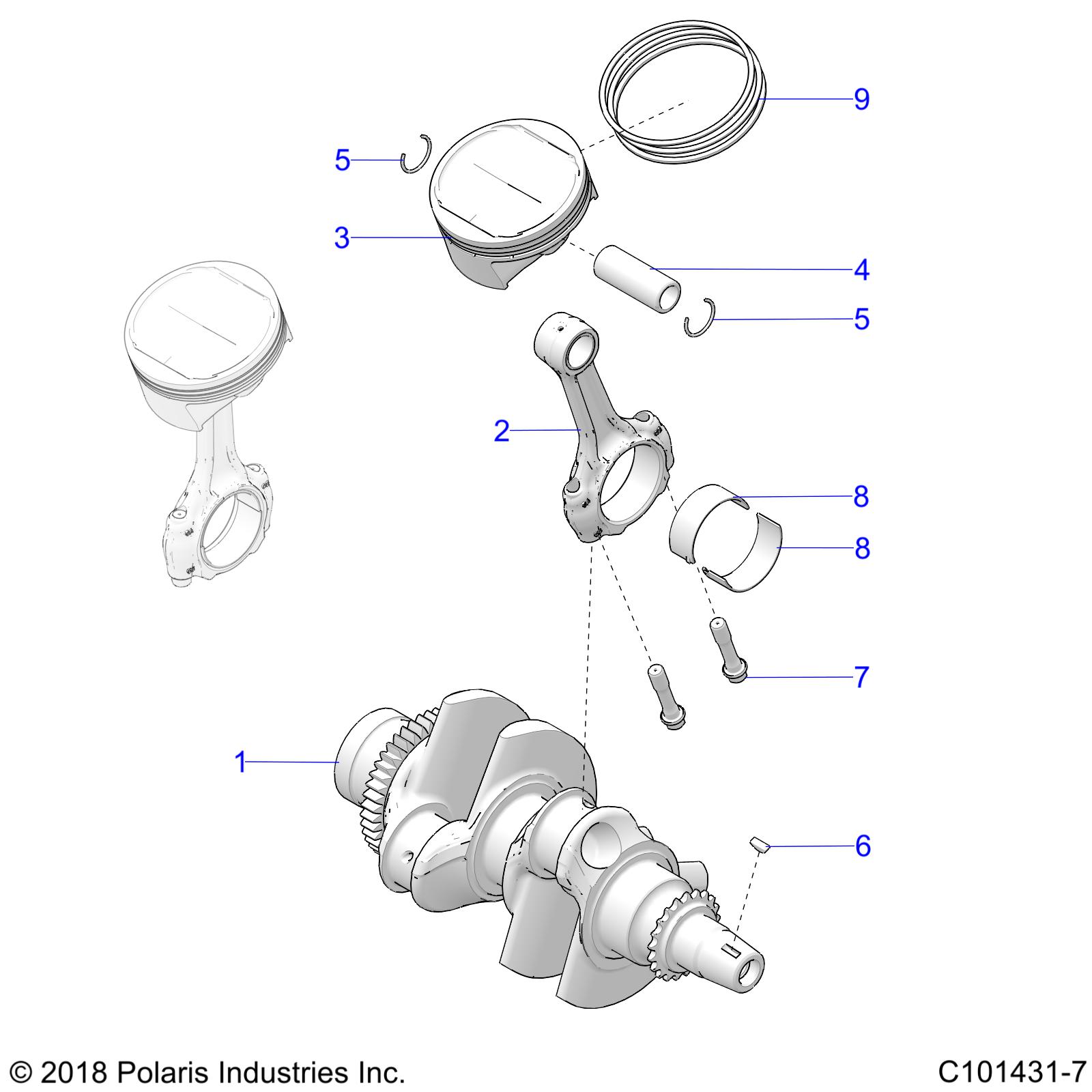 Part Number : 3514989-015 CON ROD BEARING  RED