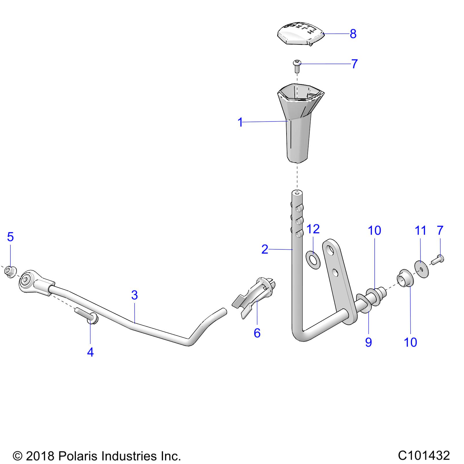 Part Number : 1022981-067 GEAR SELECTOR WELD  MEDIUM GLO