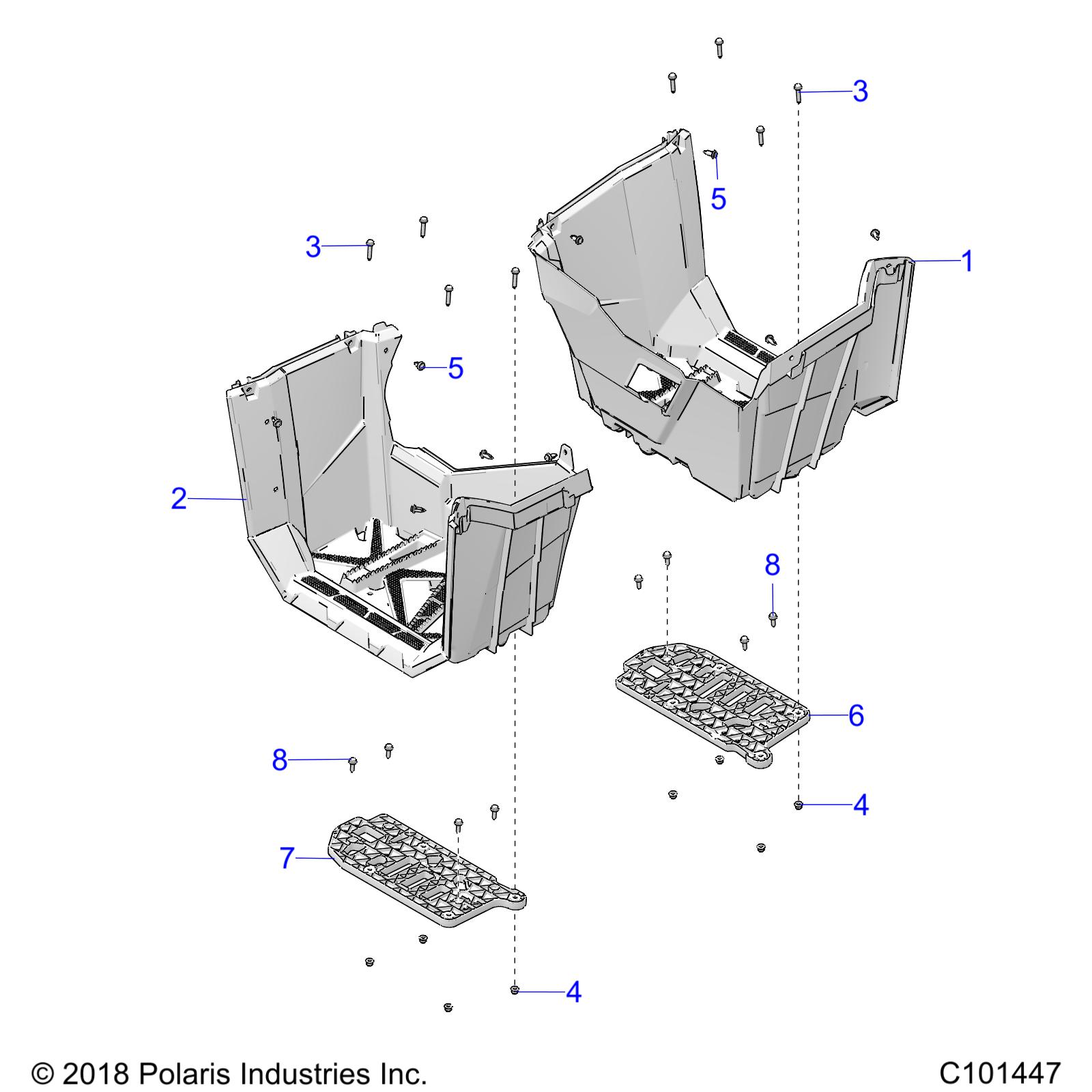 Part Number : 5453858-070 FOOTWELL  LEFT