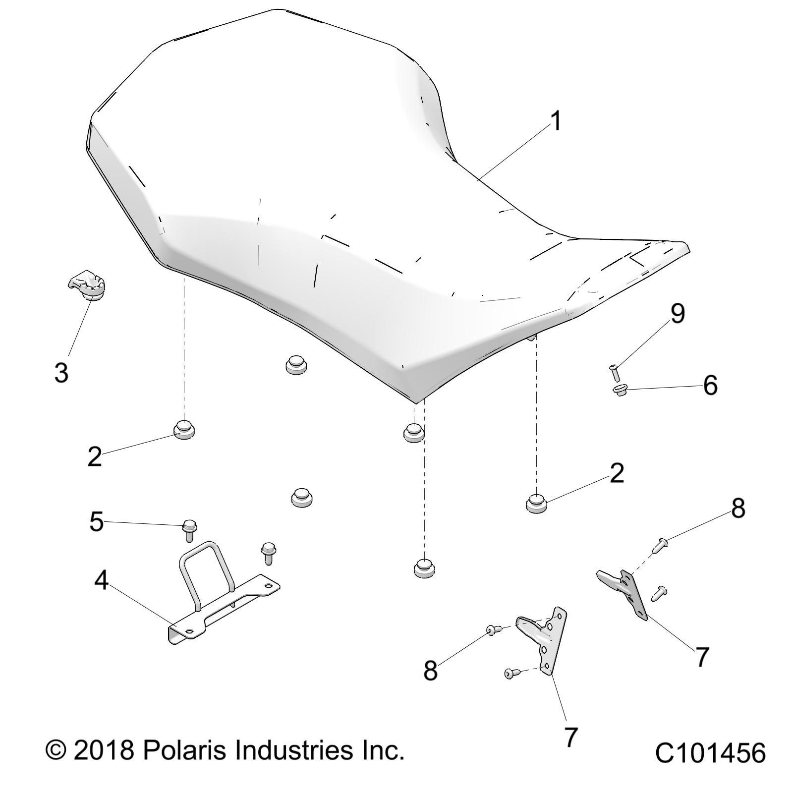 Part Number : 2692267 ASM-SEAT BLK/LIME S WHT ST