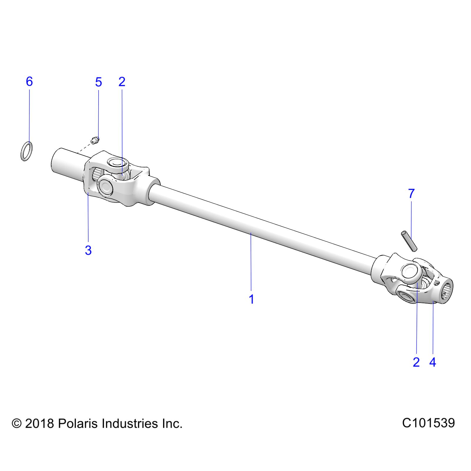 Foto diagrama Polaris que contem a peça 1332860