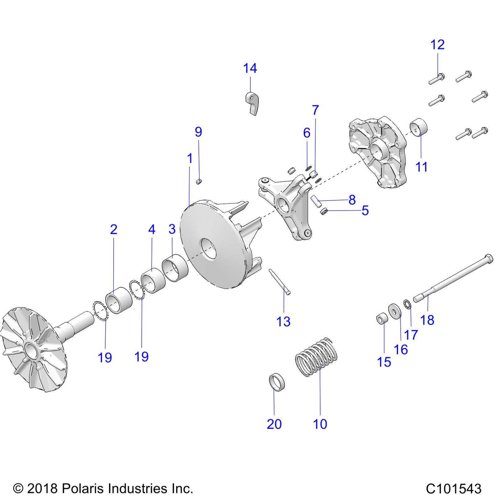 Foto diagrama Polaris que contem a peça 5210748