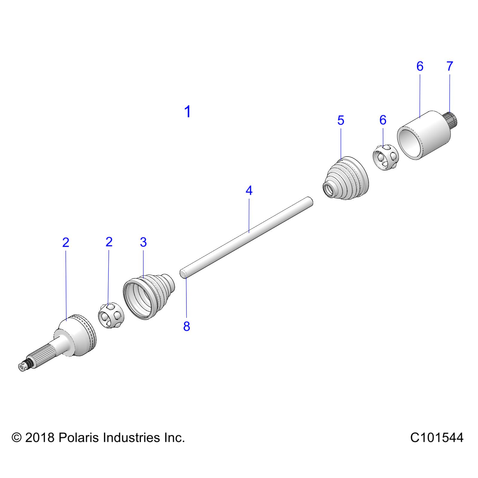 Foto diagrama Polaris que contem a peça 2207702