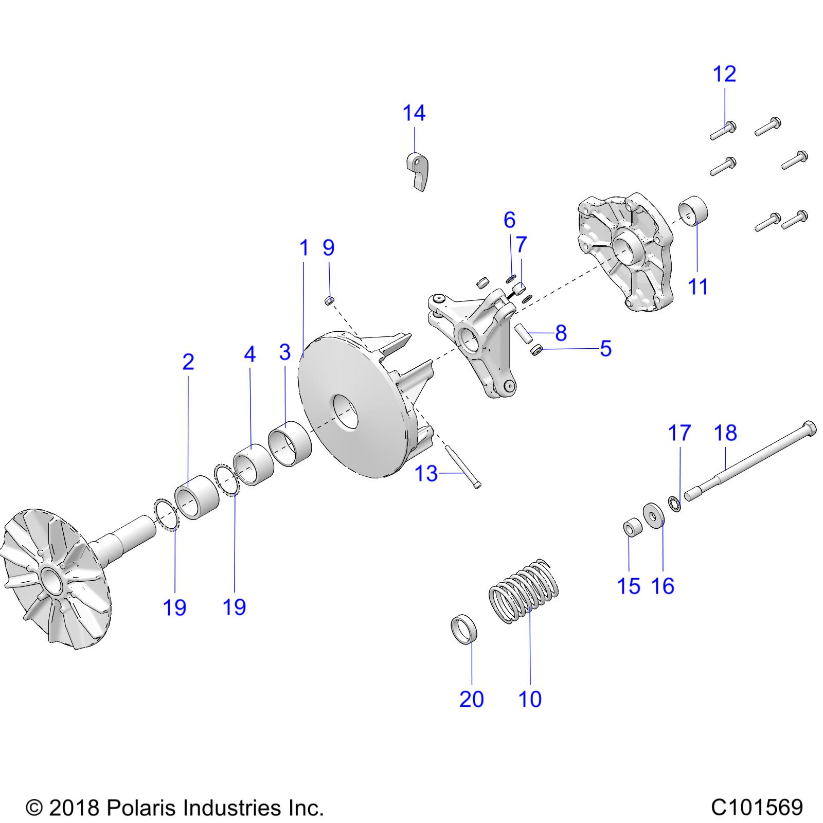 Foto diagrama Polaris que contem a peça 1323543