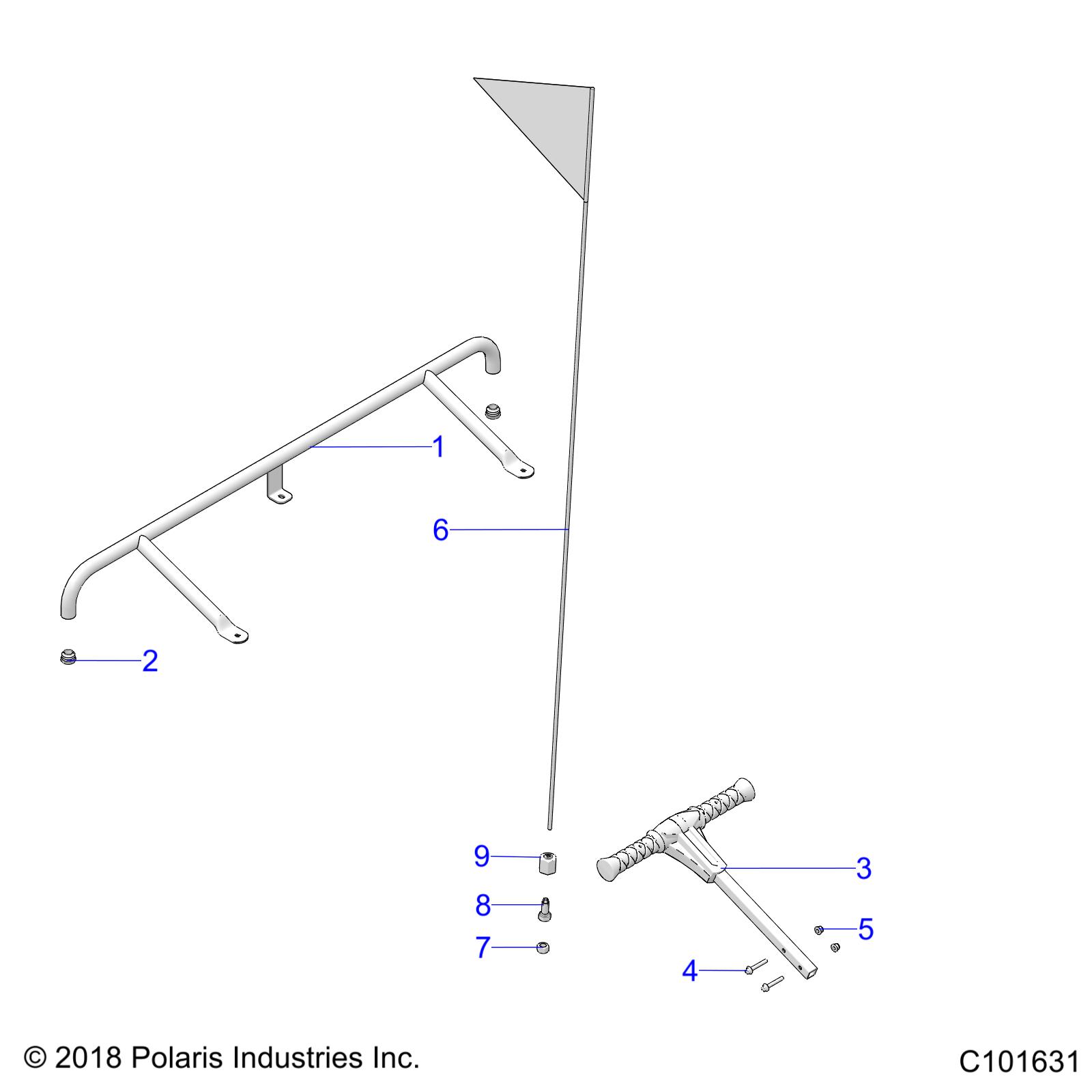 Foto diagrama Polaris que contem a peça 5432831