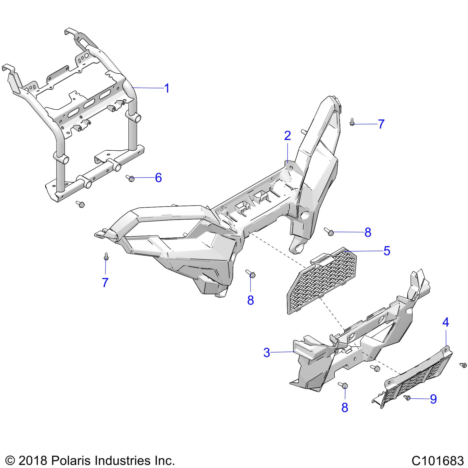 Part Number : 5452934-070 WINCH SCREEN  GLOSS BLACK