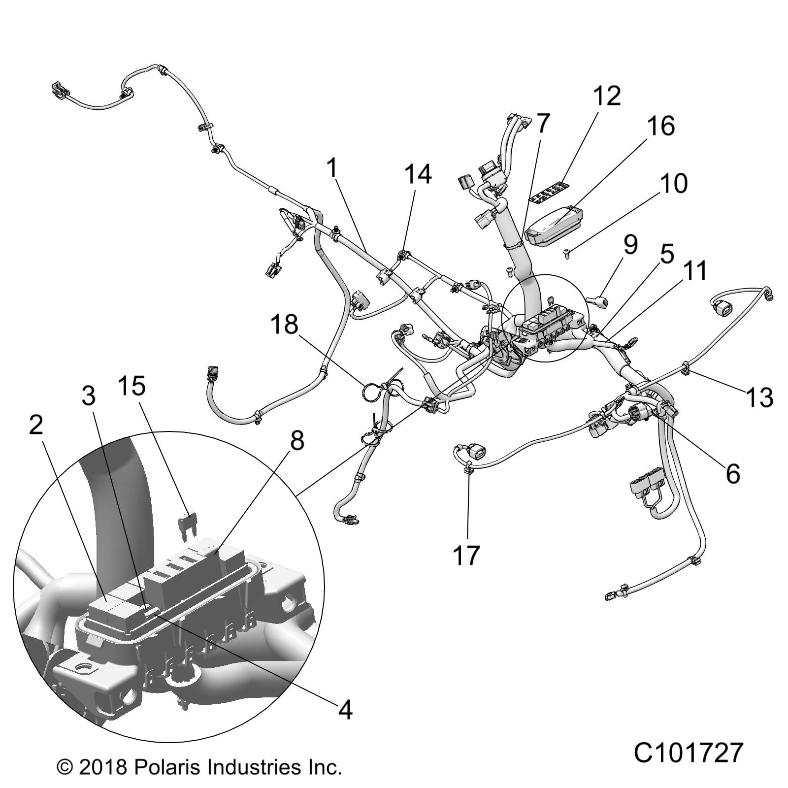 Part Number : 2414453 HARNESS-MAIN SCR 850/1000 ETC