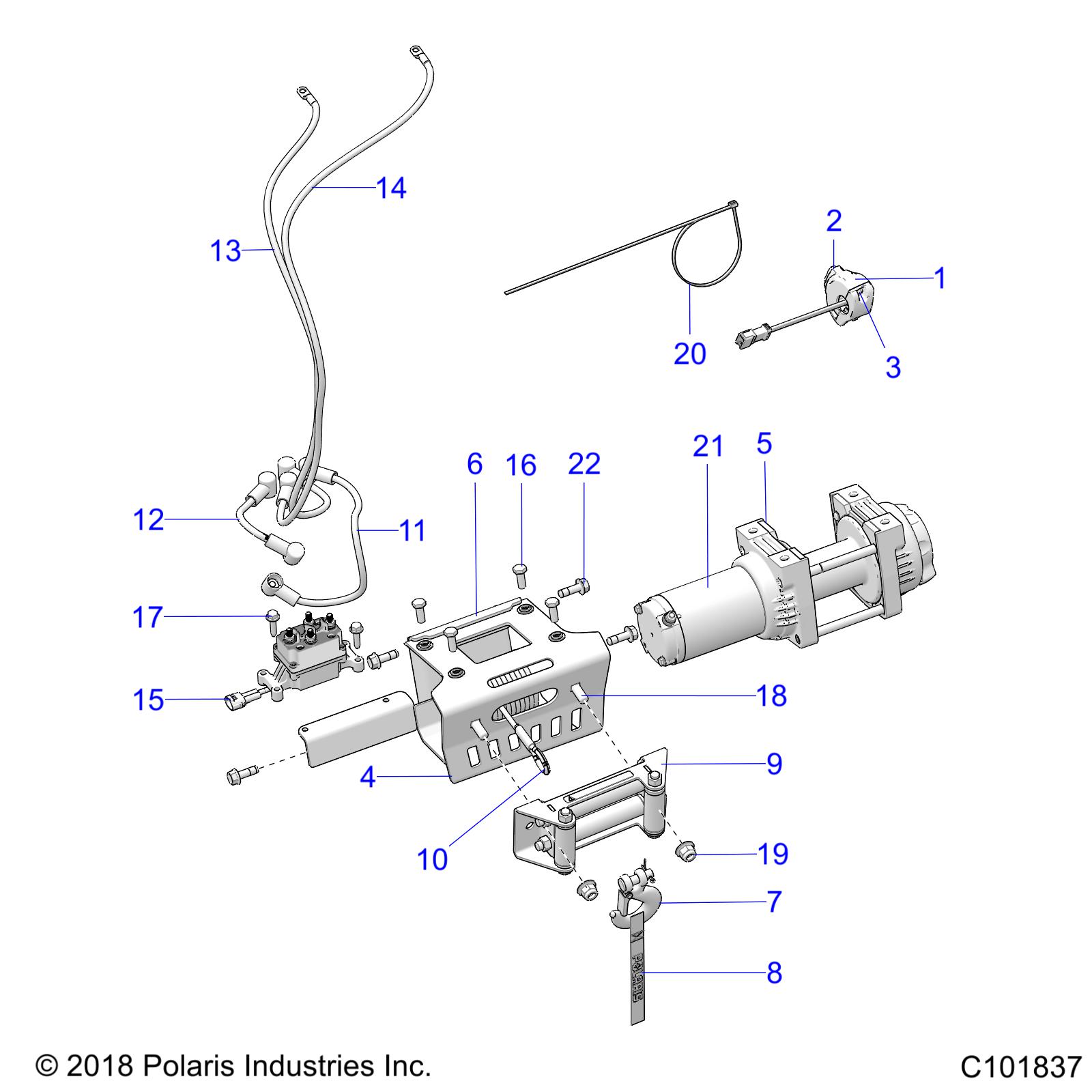 Foto diagrama Polaris que contem a peça 7519372