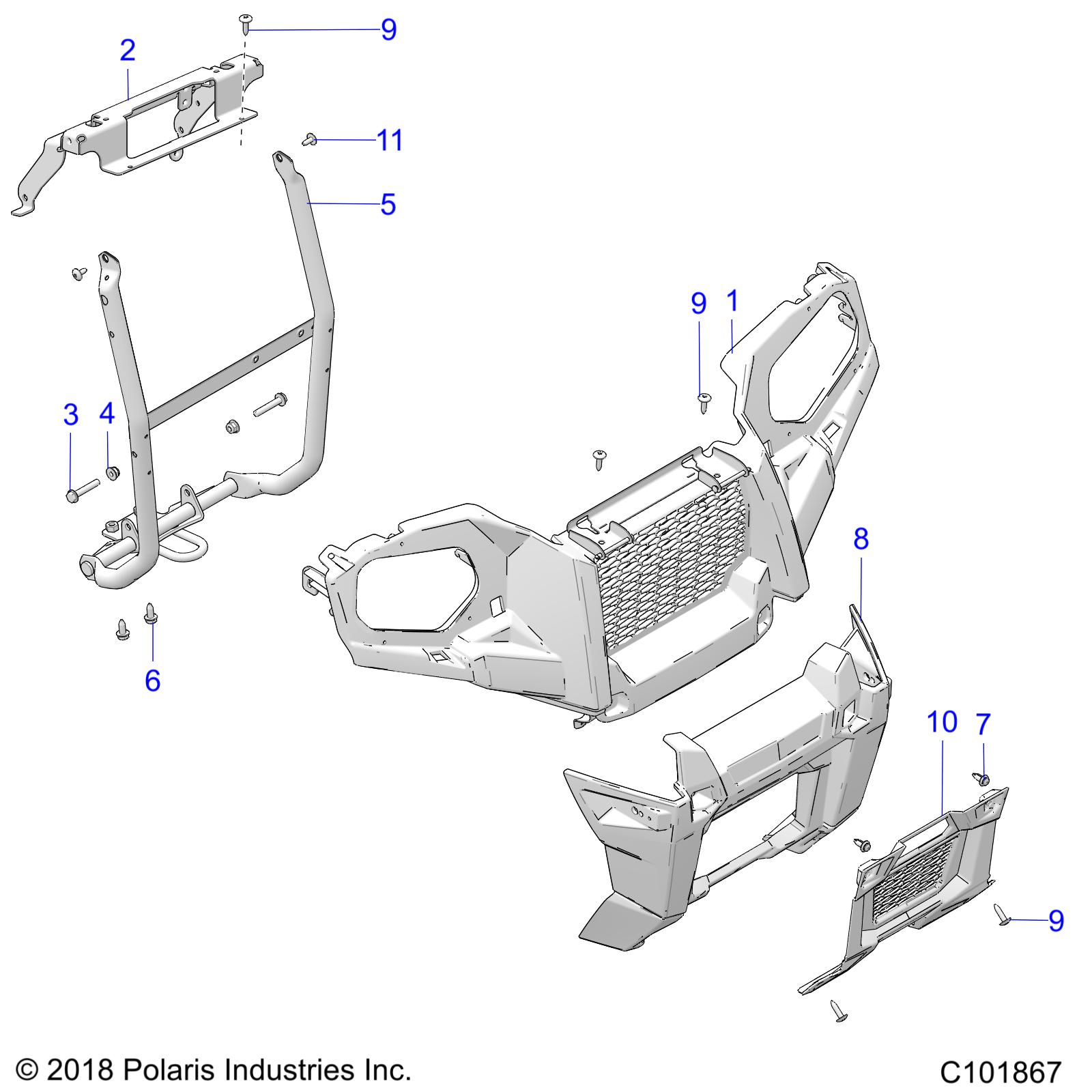 Foto diagrama Polaris que contem a peça 7517685