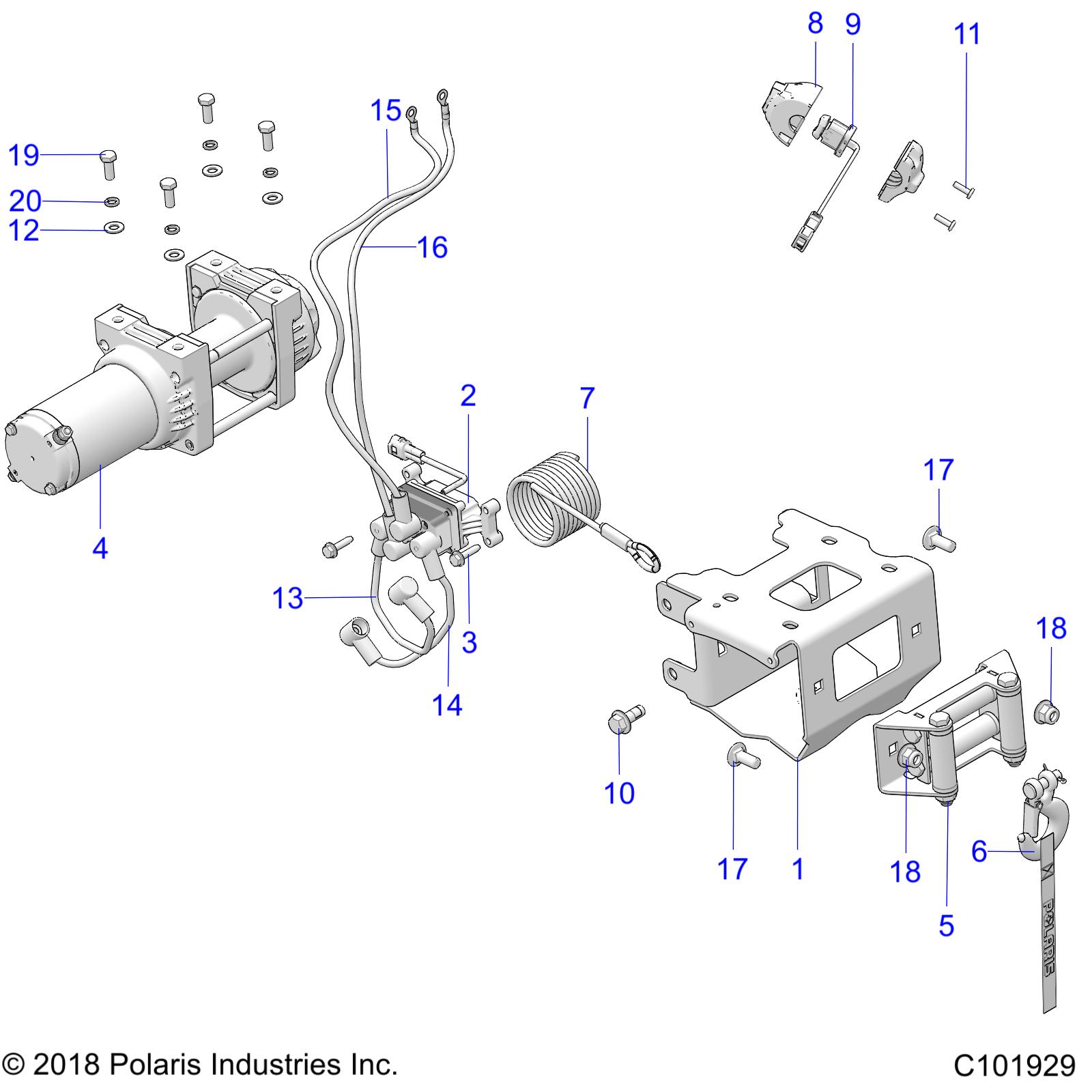 Foto diagrama Polaris que contem a peça 2412948