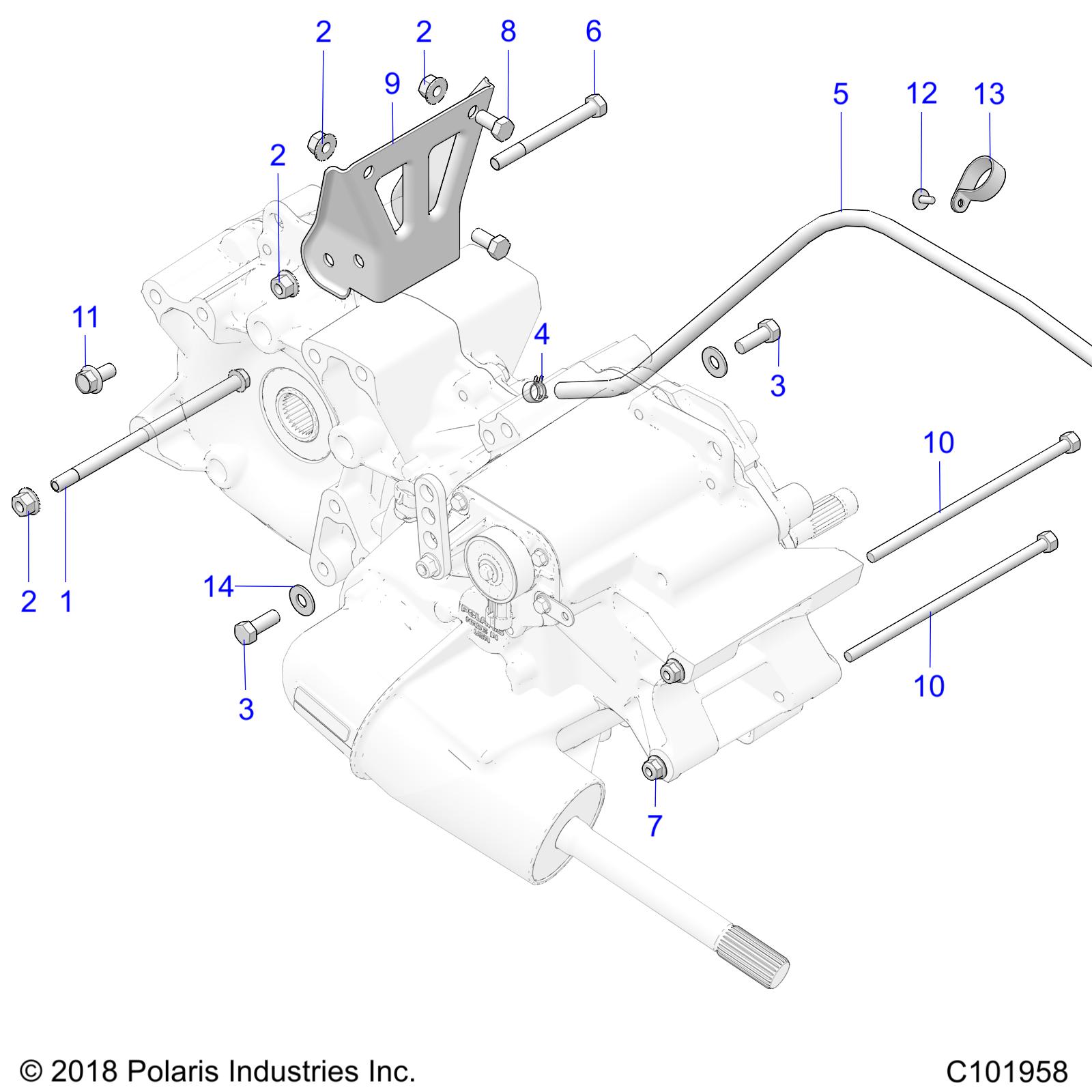 Foto diagrama Polaris que contem a peça 8450040-175