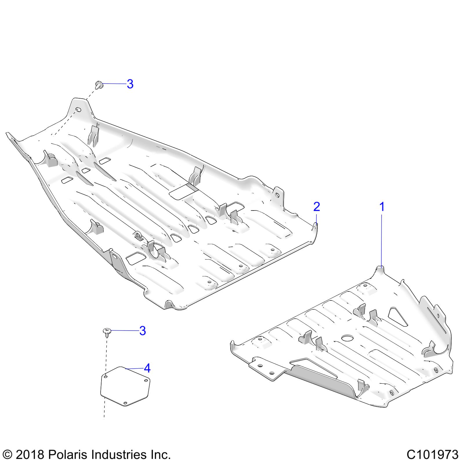 Part Number : 5437282-070 SKID PLATE  REAR  GLOSS BLACK