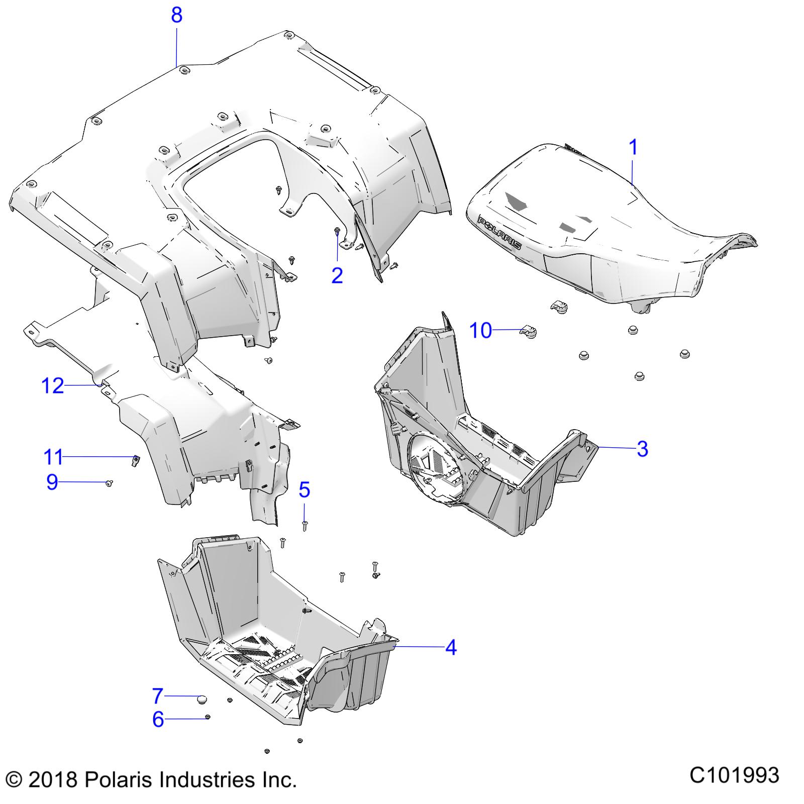 Part Number : 5456686-587 CAB-REAR SPMN BASIC TRM PPC