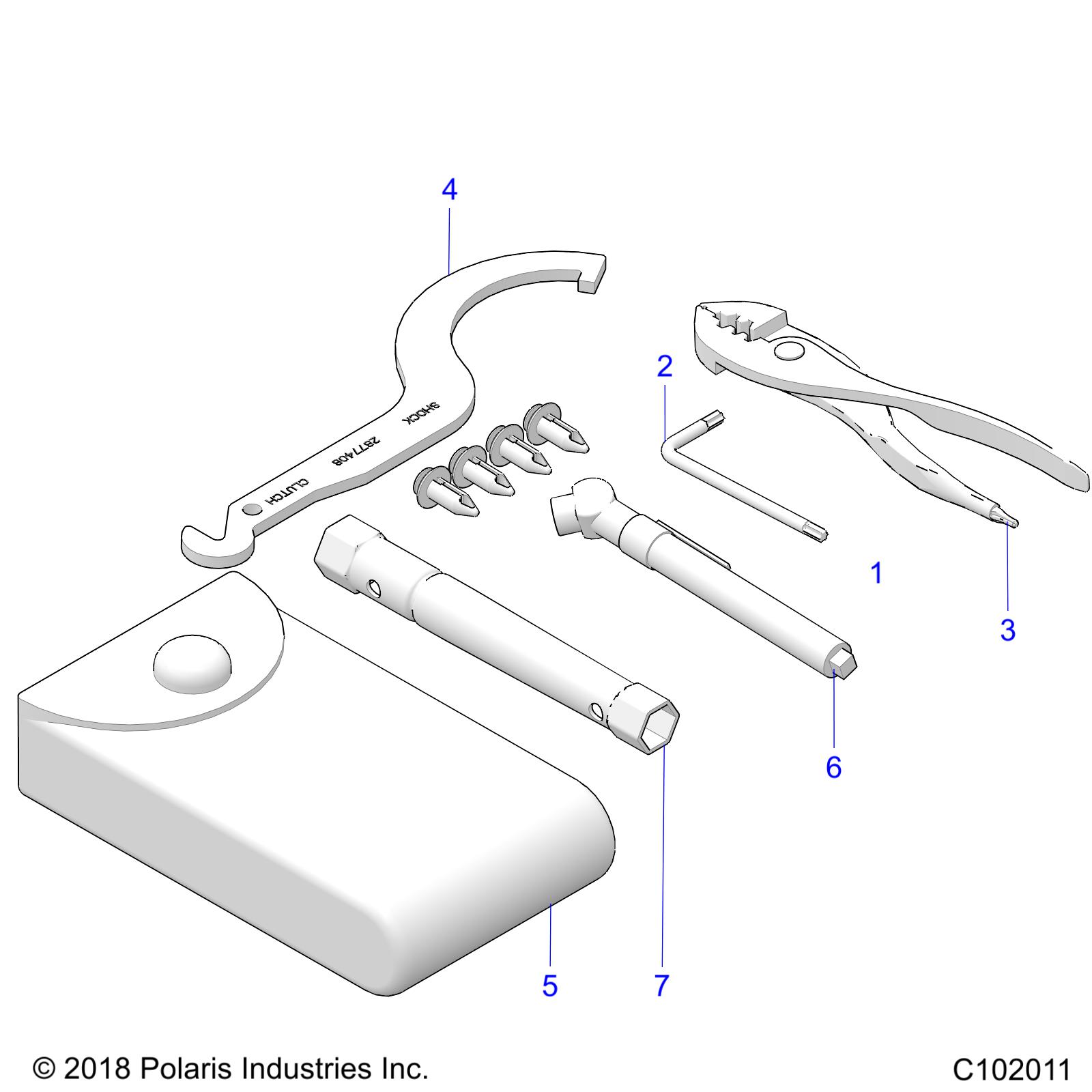 Foto diagrama Polaris que contem a peça 2877407