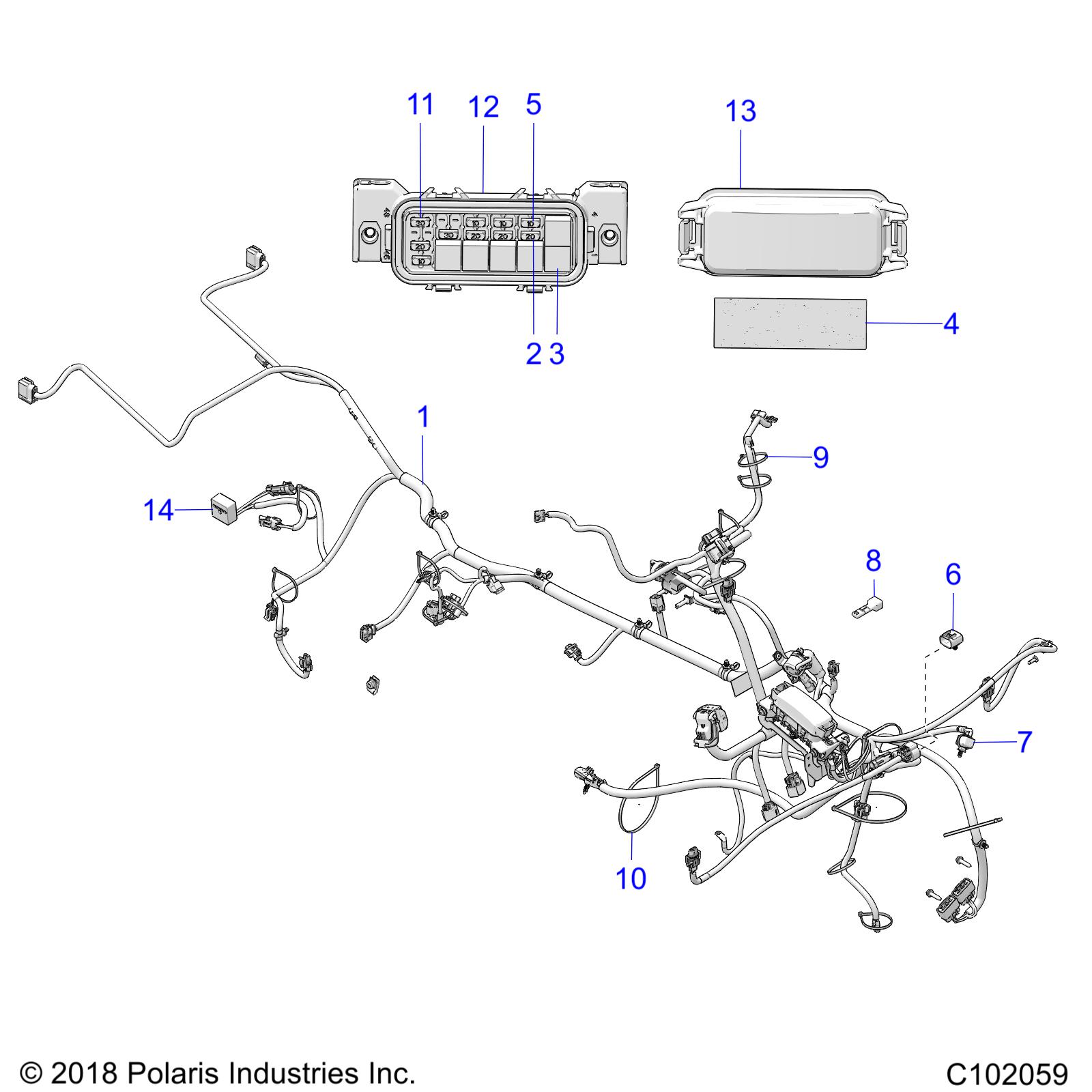 Part Number : 2414909 HARNESS-MAIN 570 X2/UTE EMEA