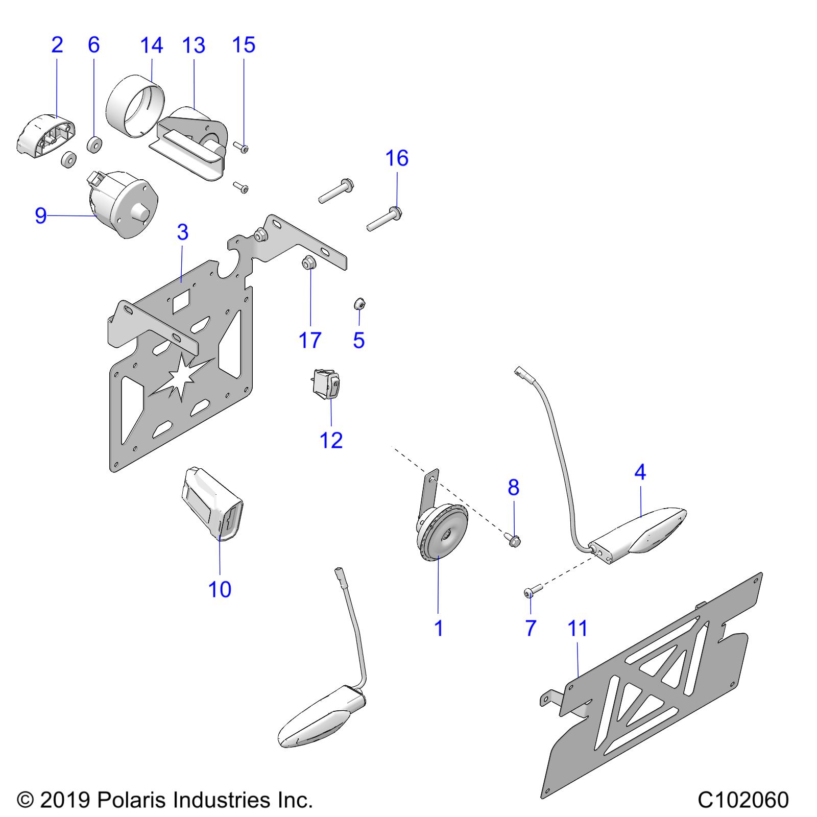 Foto diagrama Polaris que contem a peça 4018318