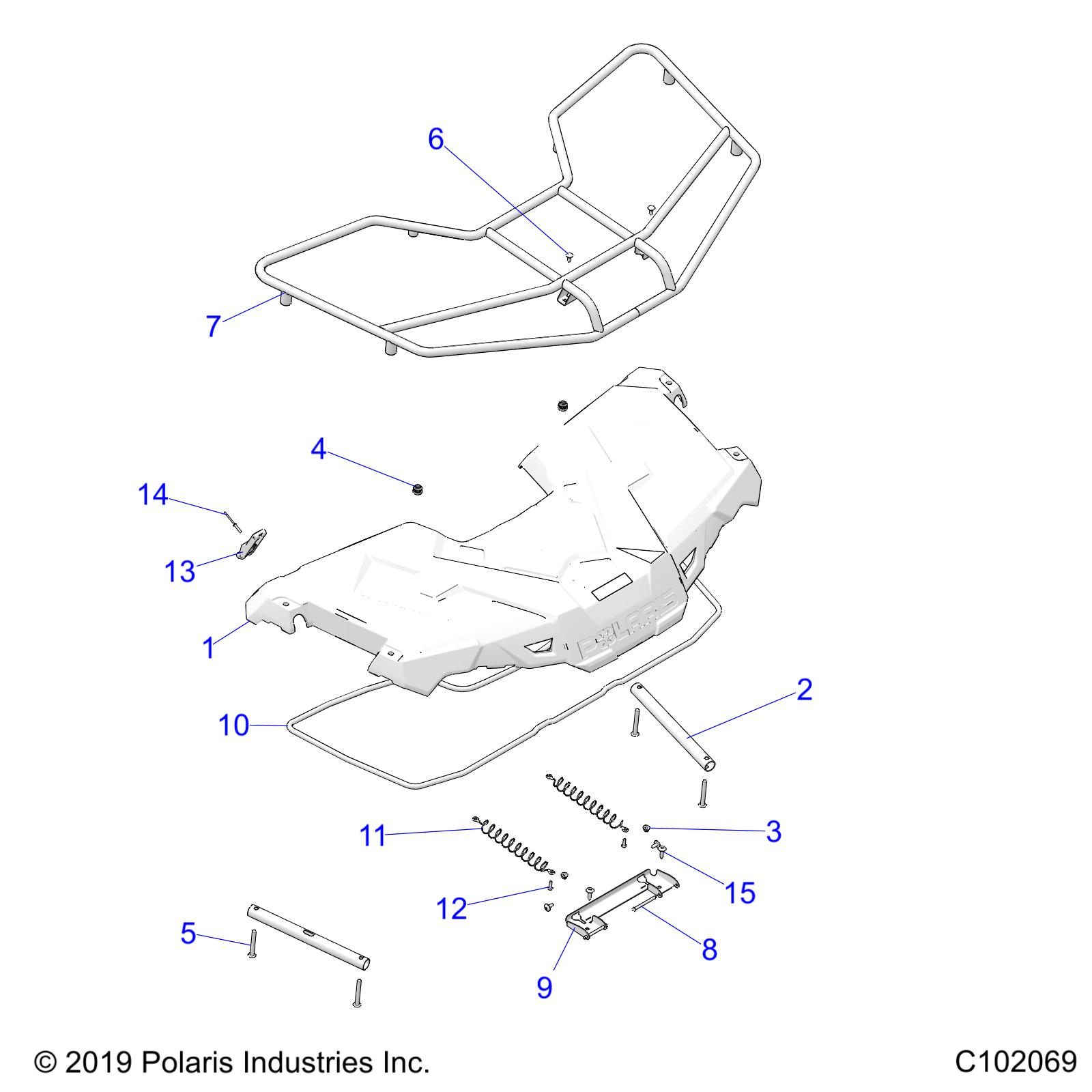 Foto diagrama Polaris que contem a peça 2637972-070