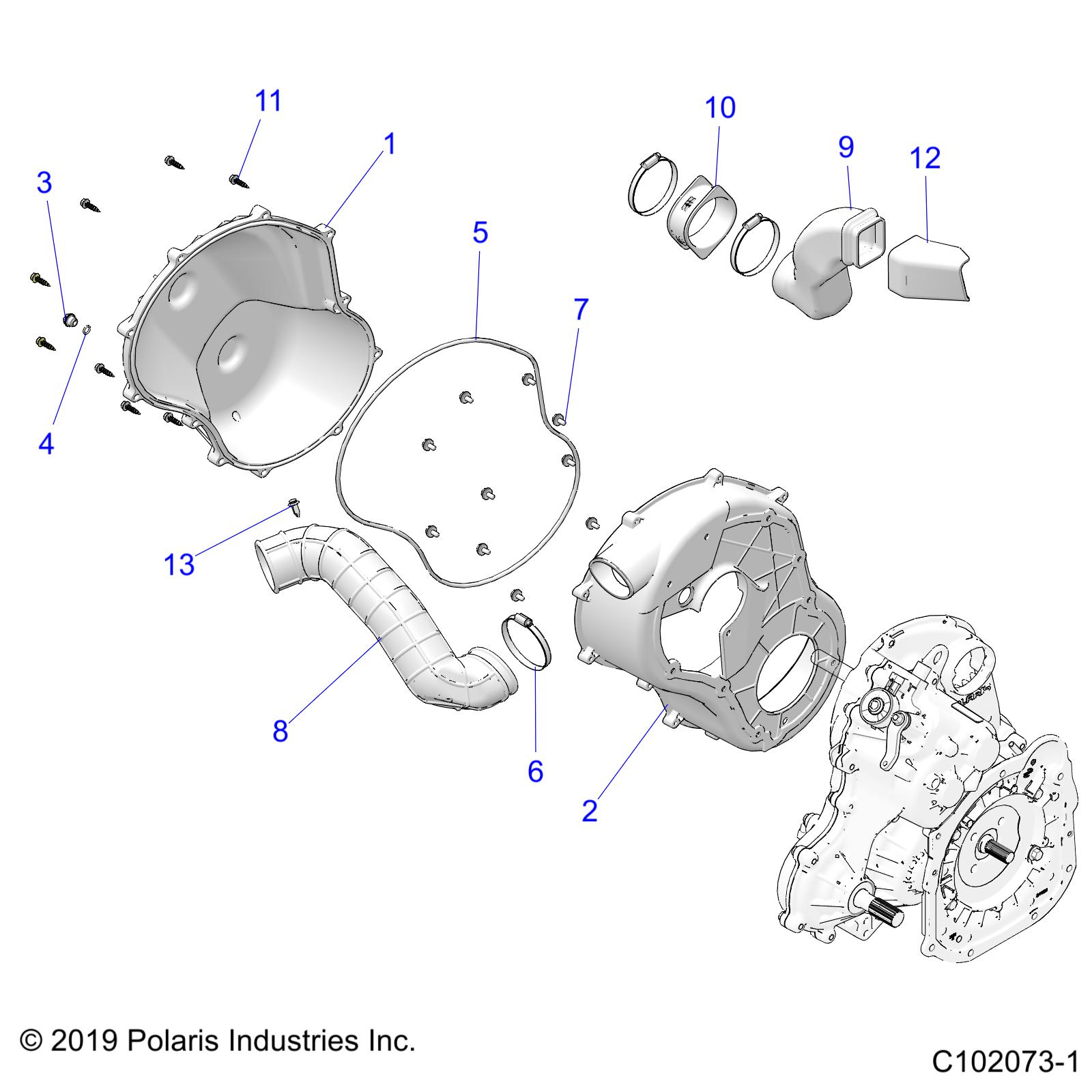 Part Number : 5416407 DUCT-OUTLET CLUTCH