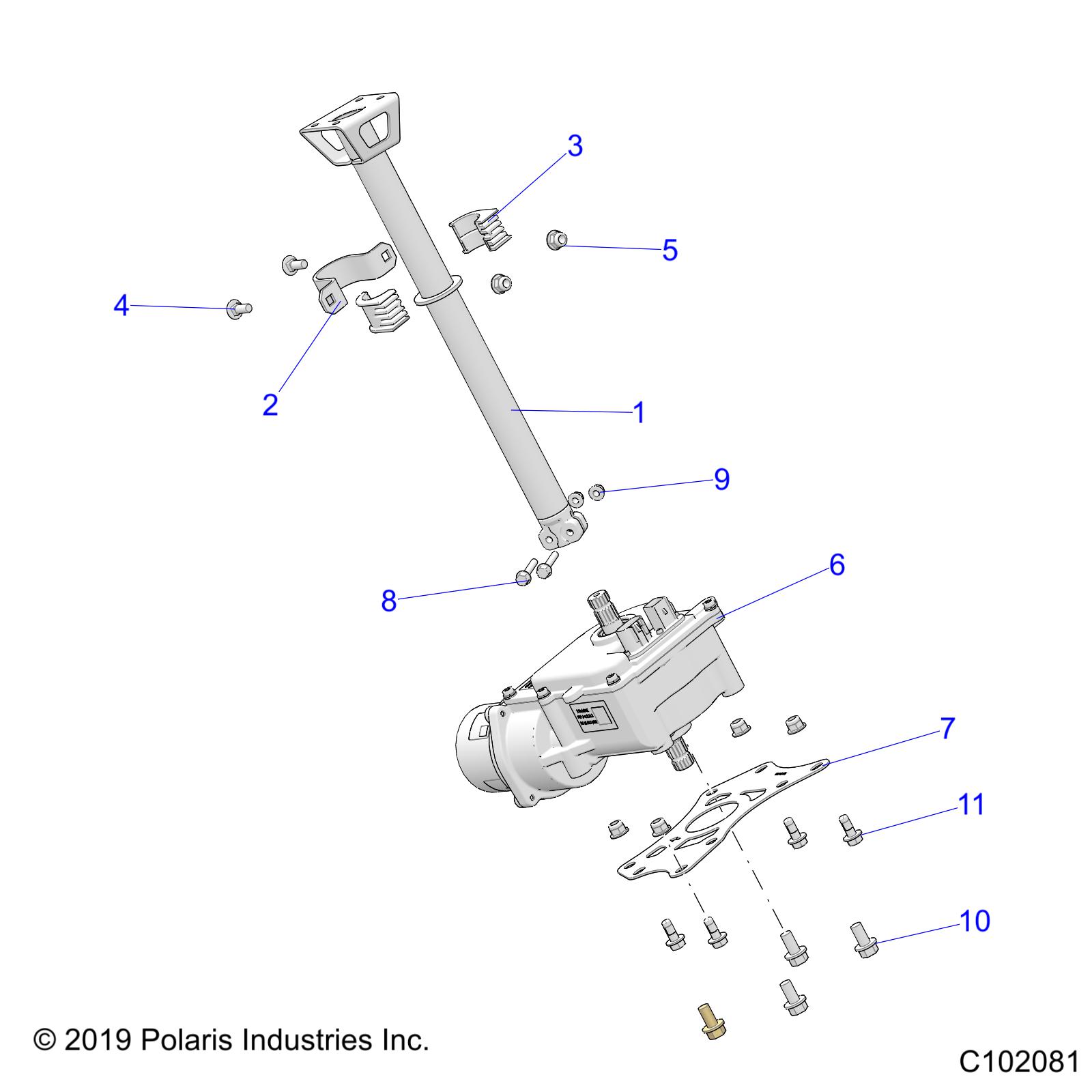 Foto diagrama Polaris que contem a peça 1824934-329