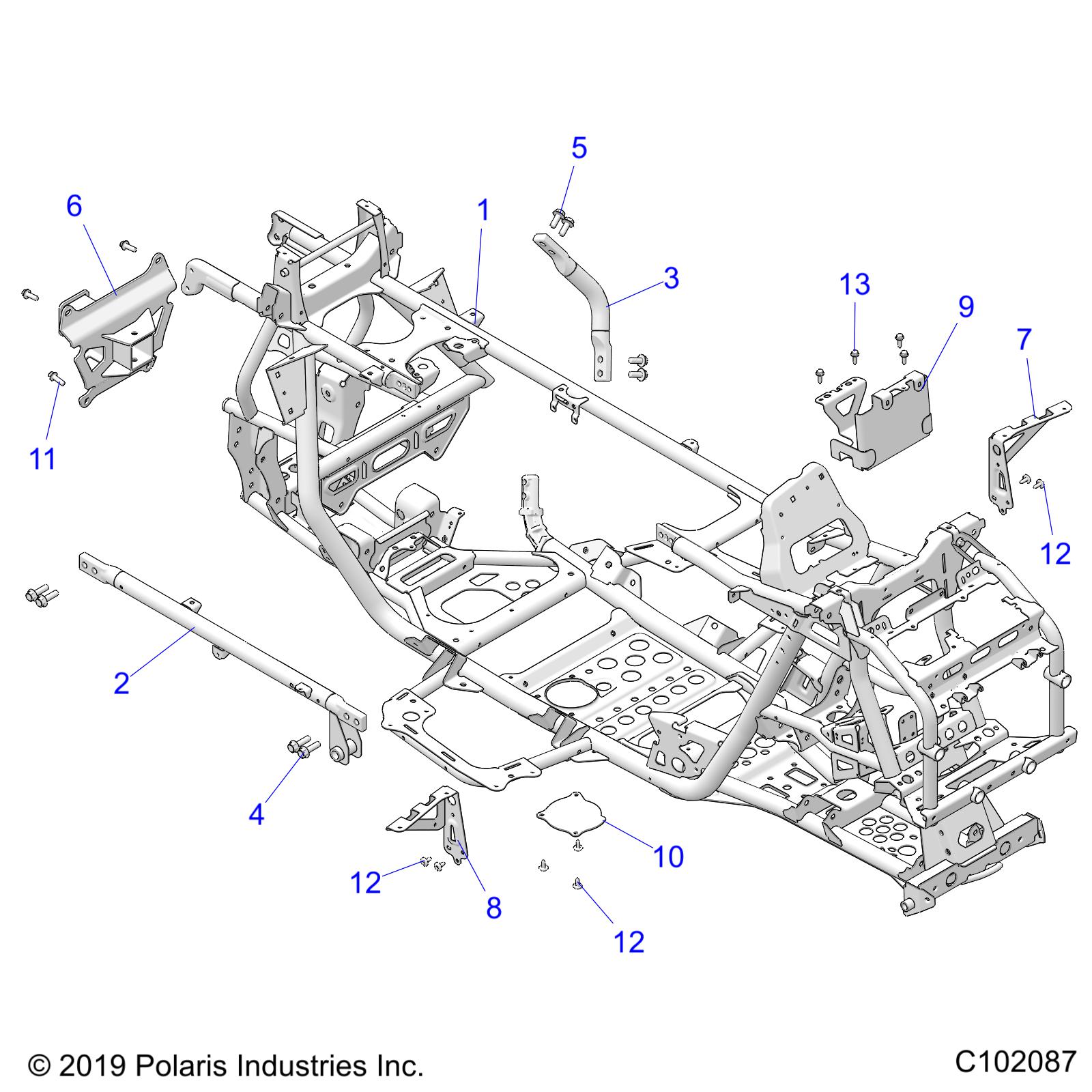 Part Number : 1023843-067 WELD-MAIN FRAME BLK