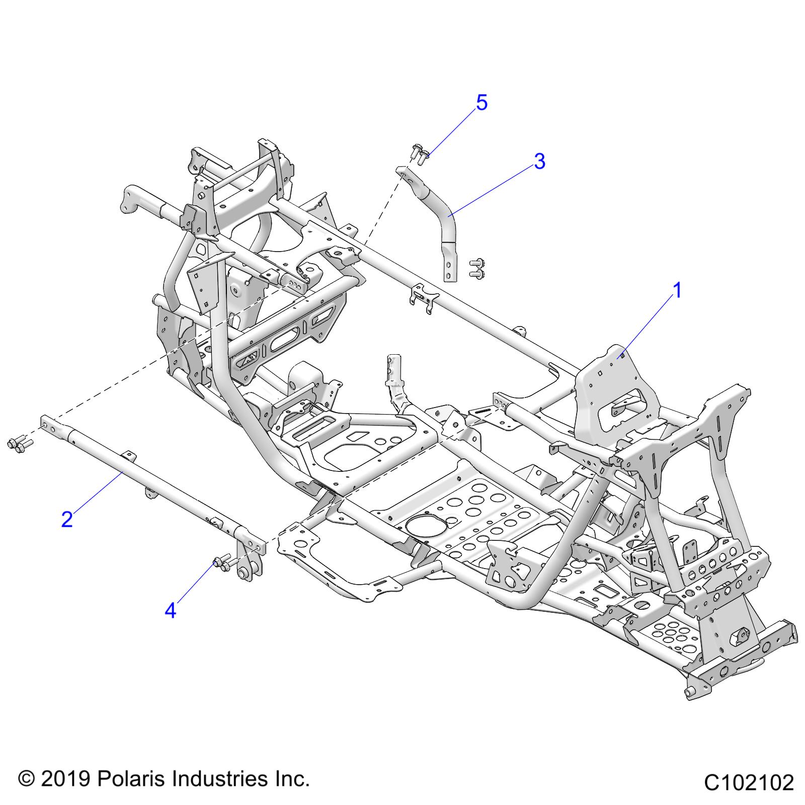 Foto diagrama Polaris que contem a peça 1026165-067