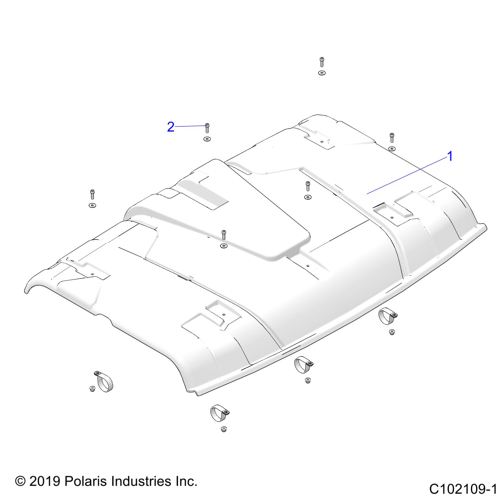 Foto diagrama Polaris que contem a peça 2883289