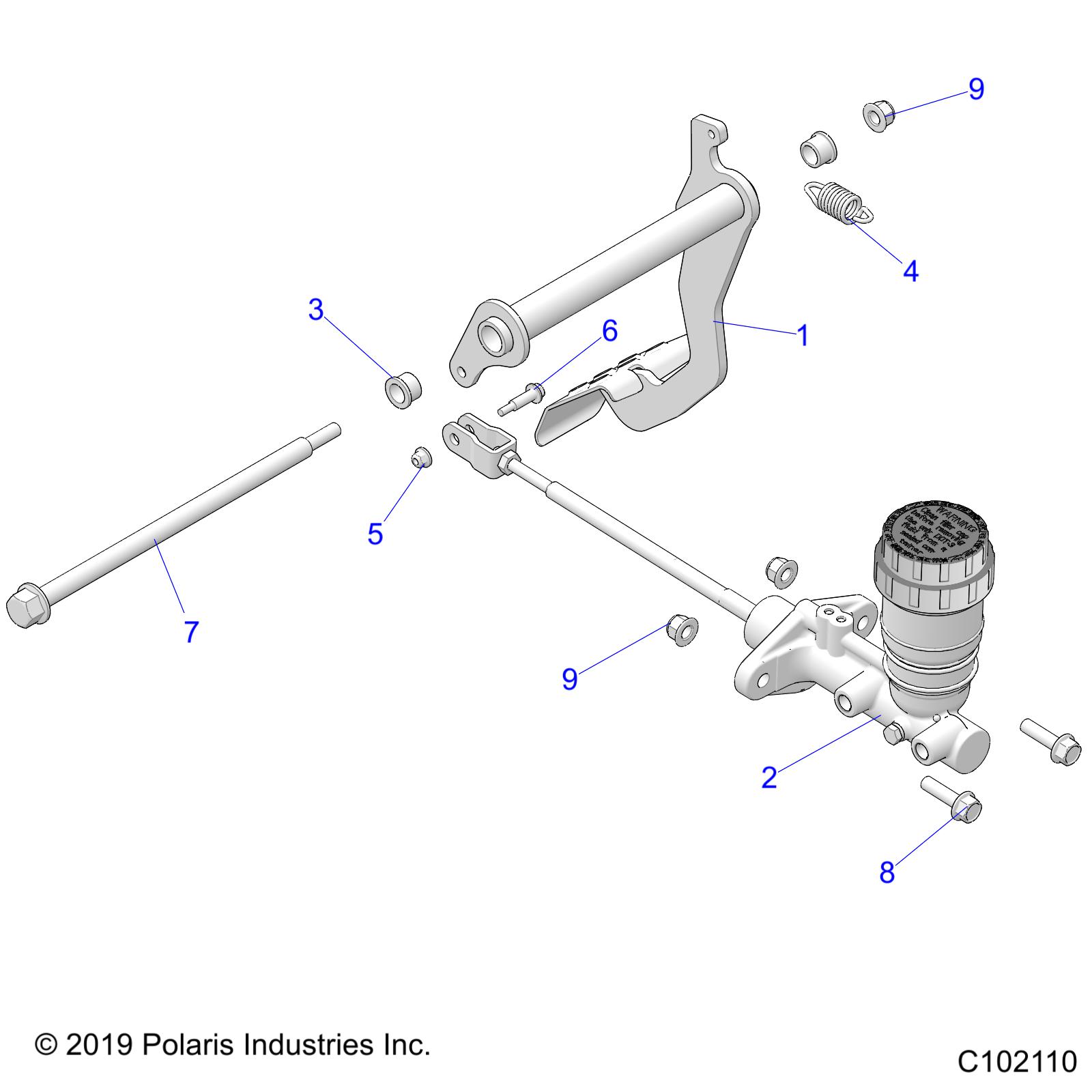 Foto diagrama Polaris que contem a peça 7547427