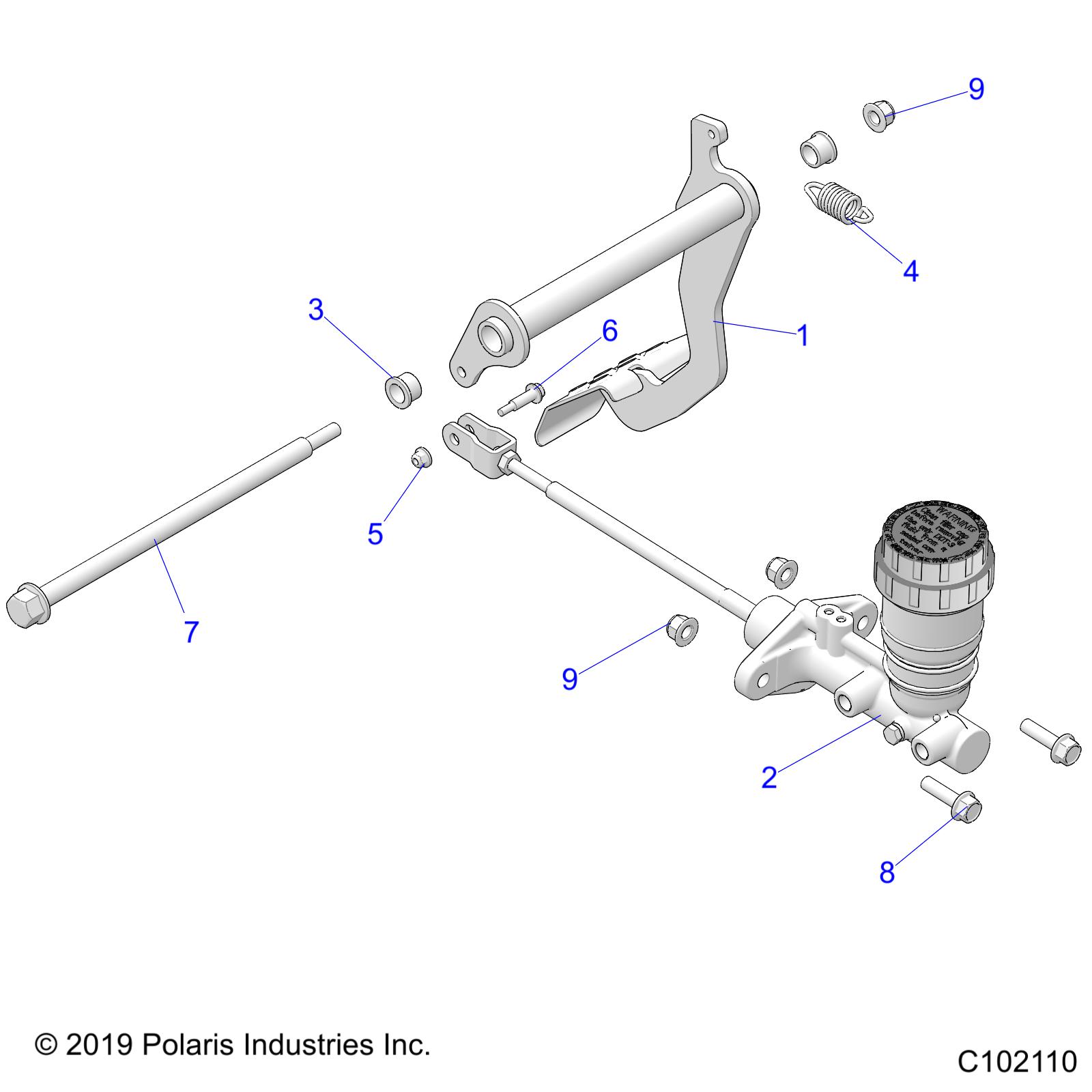 Foto diagrama Polaris que contem a peça 7518884